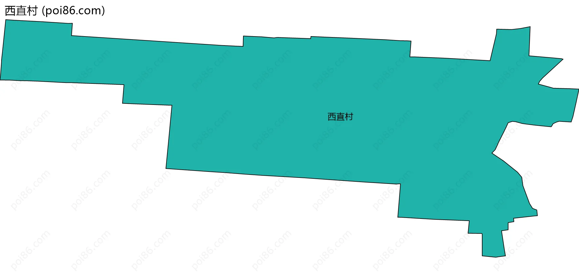 西直村边界地图