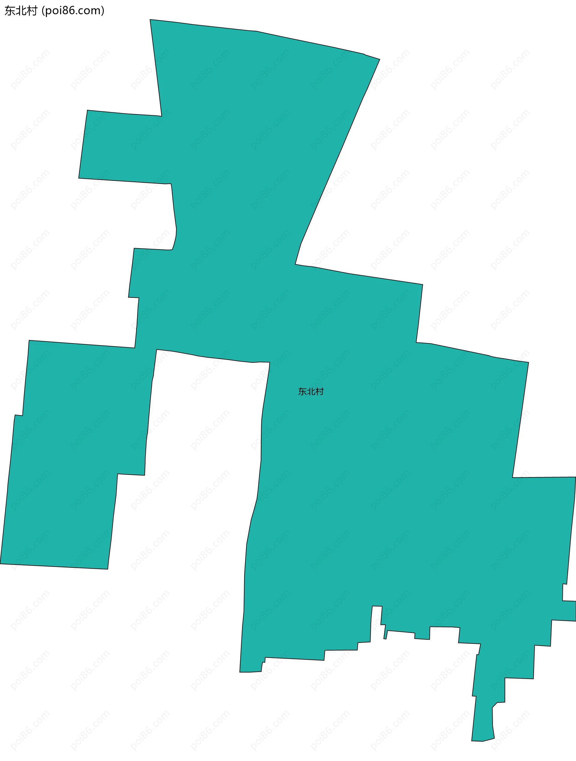 东北村边界地图