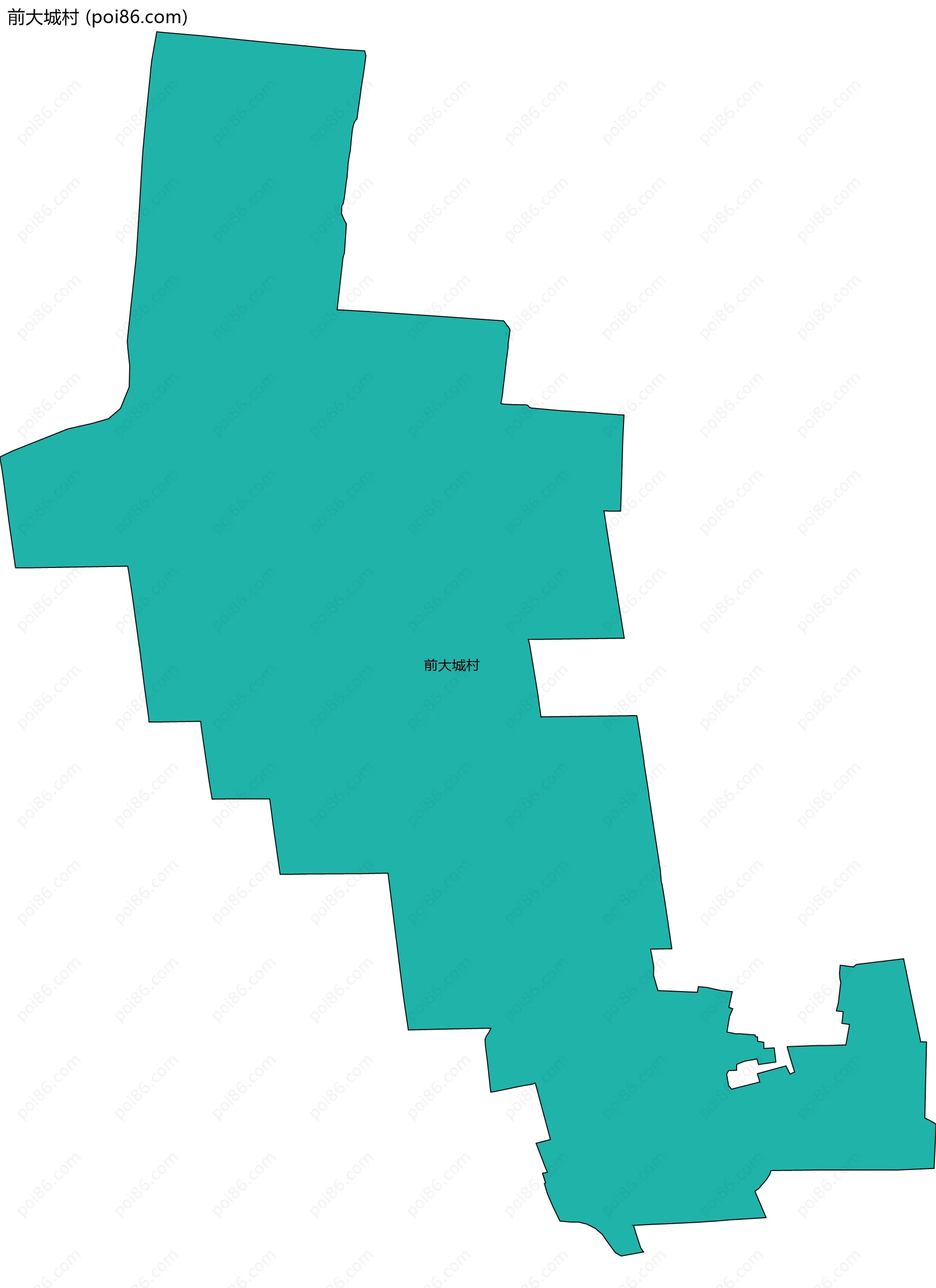 前大城村边界地图