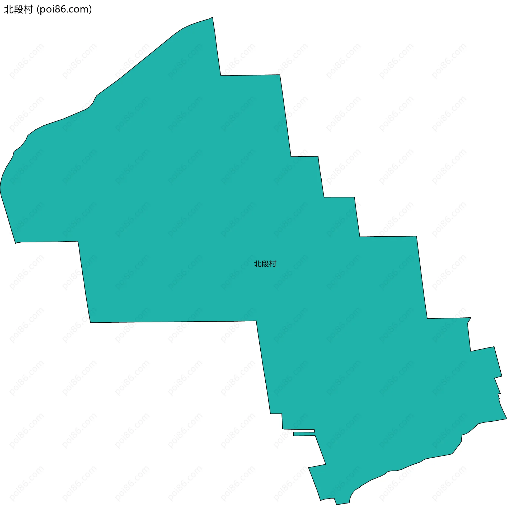 北段村边界地图
