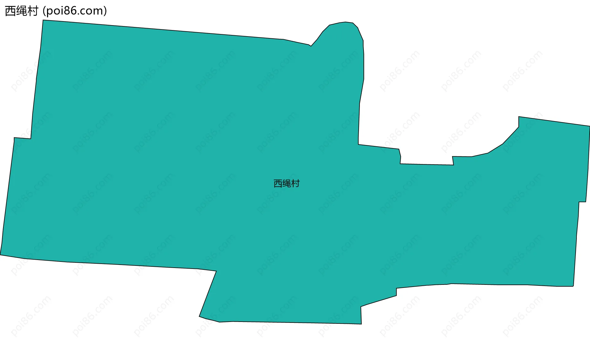 西绳村边界地图