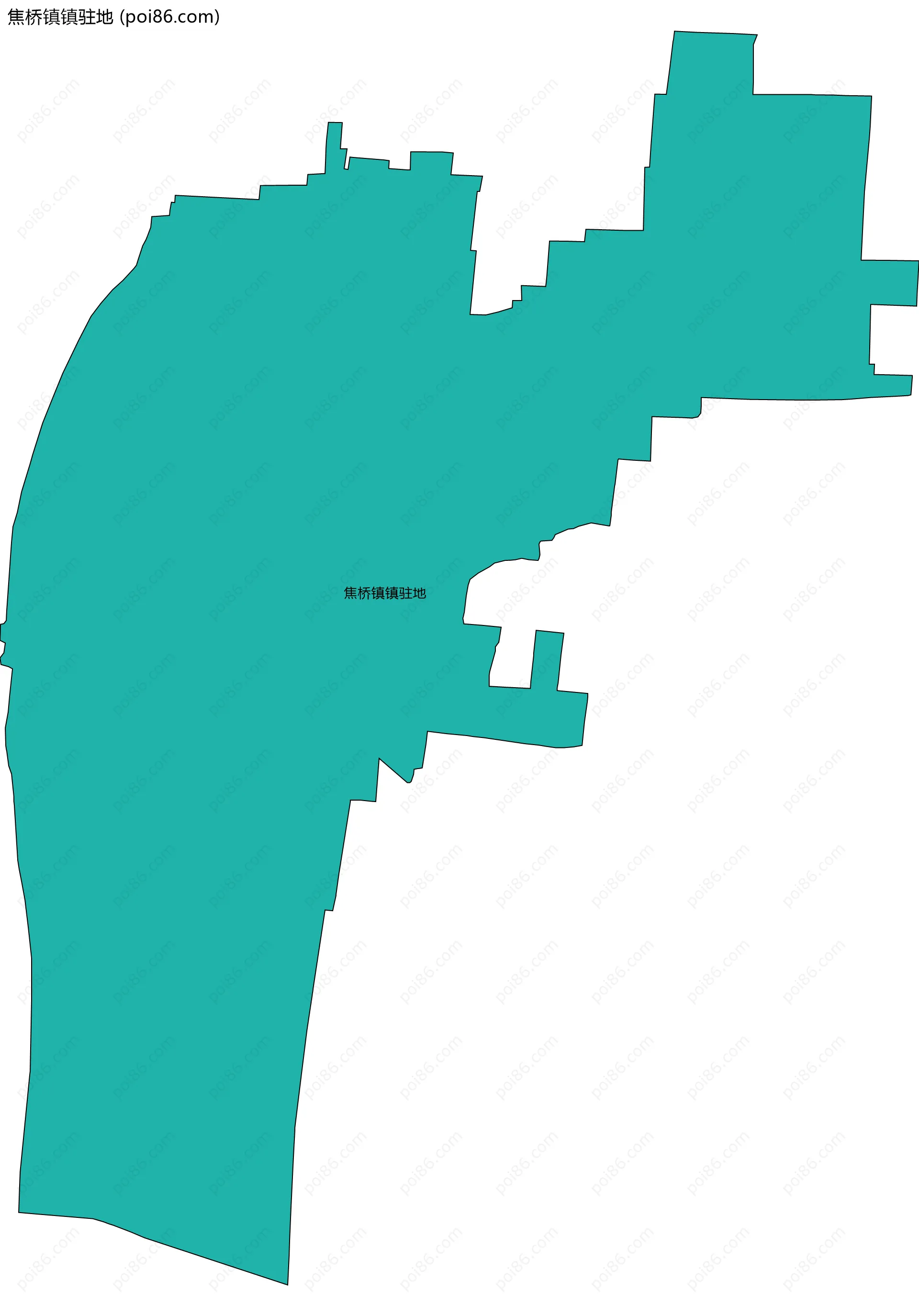 焦桥镇镇驻地边界地图