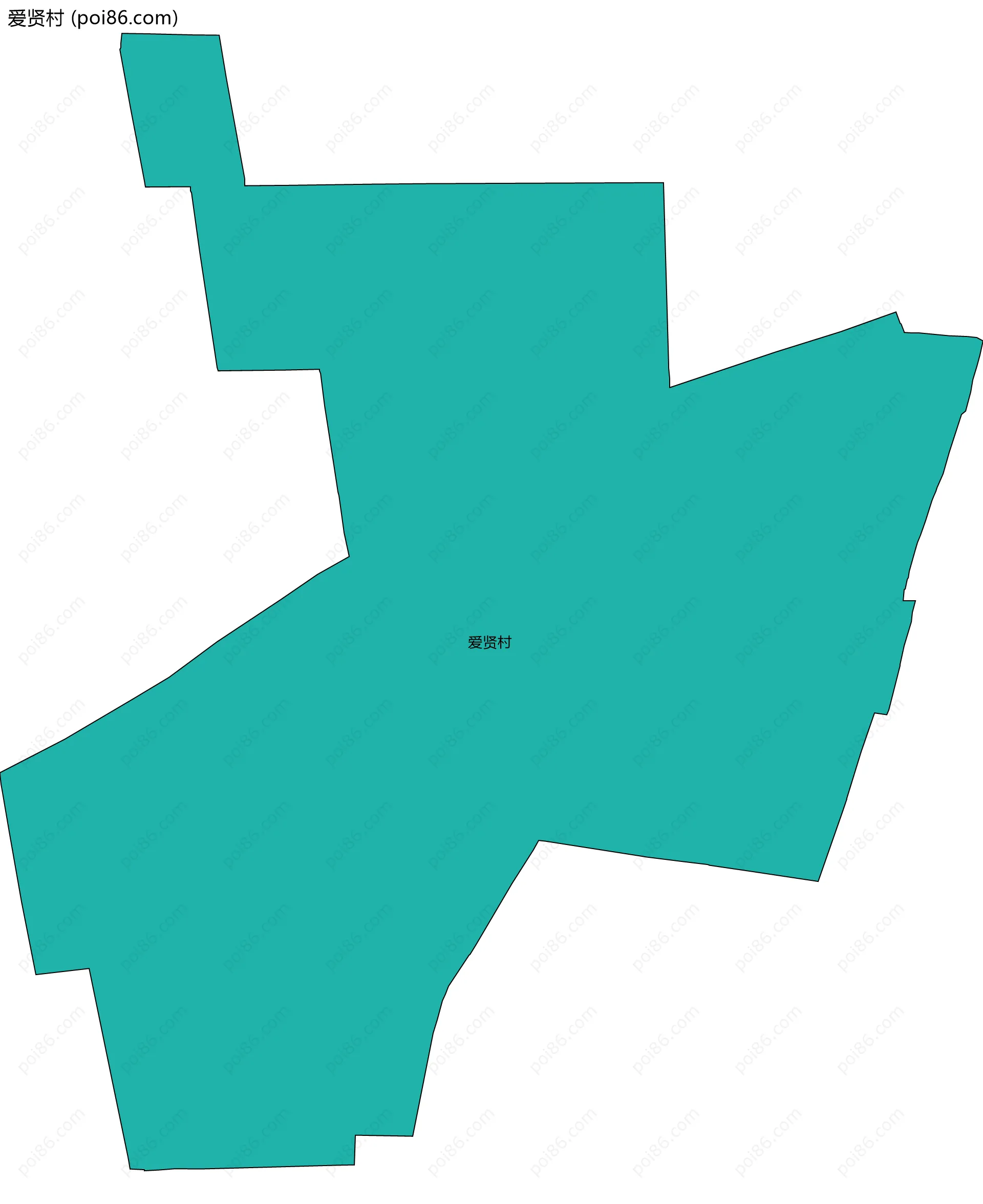 爱贤村边界地图