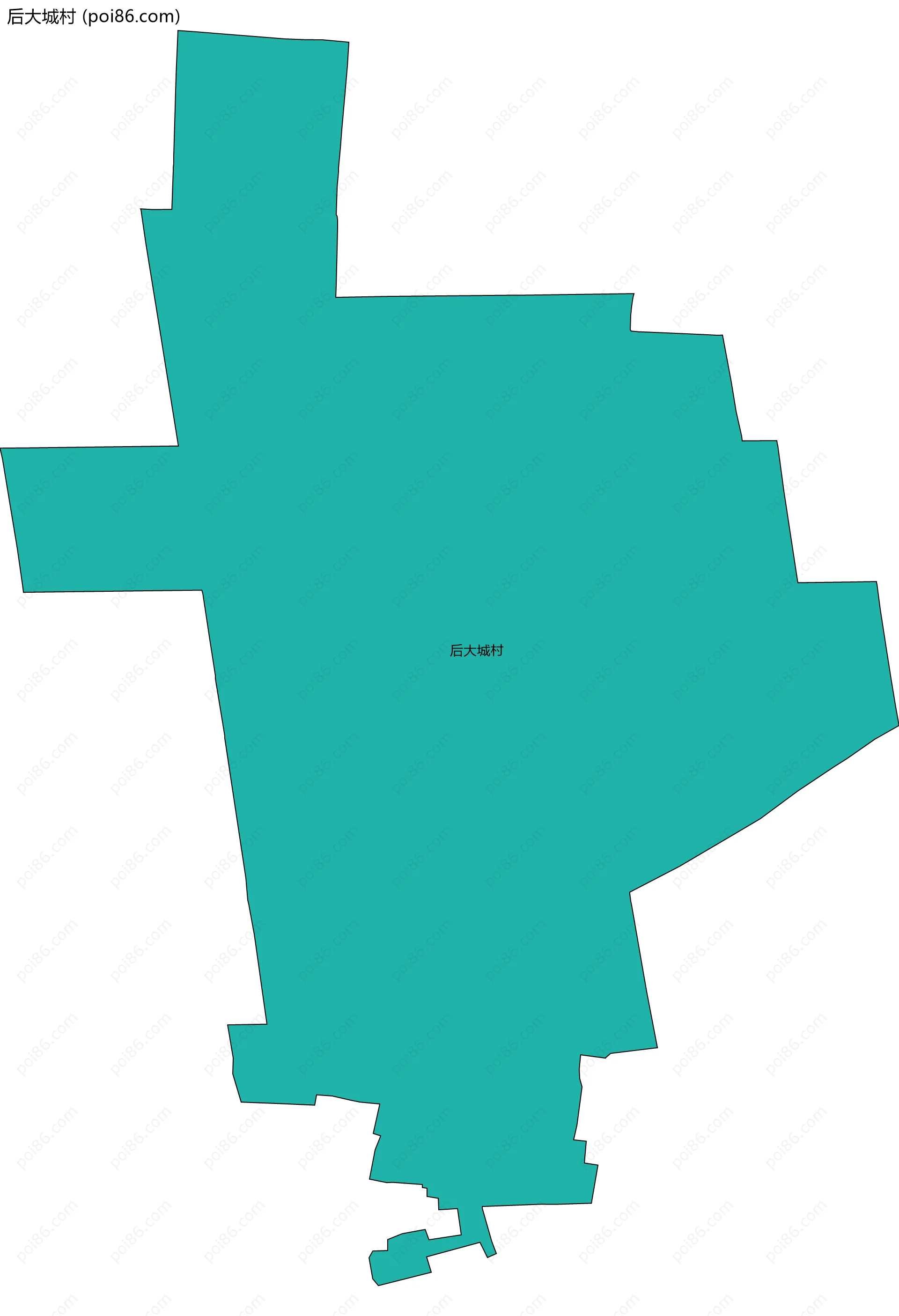 后大城村边界地图
