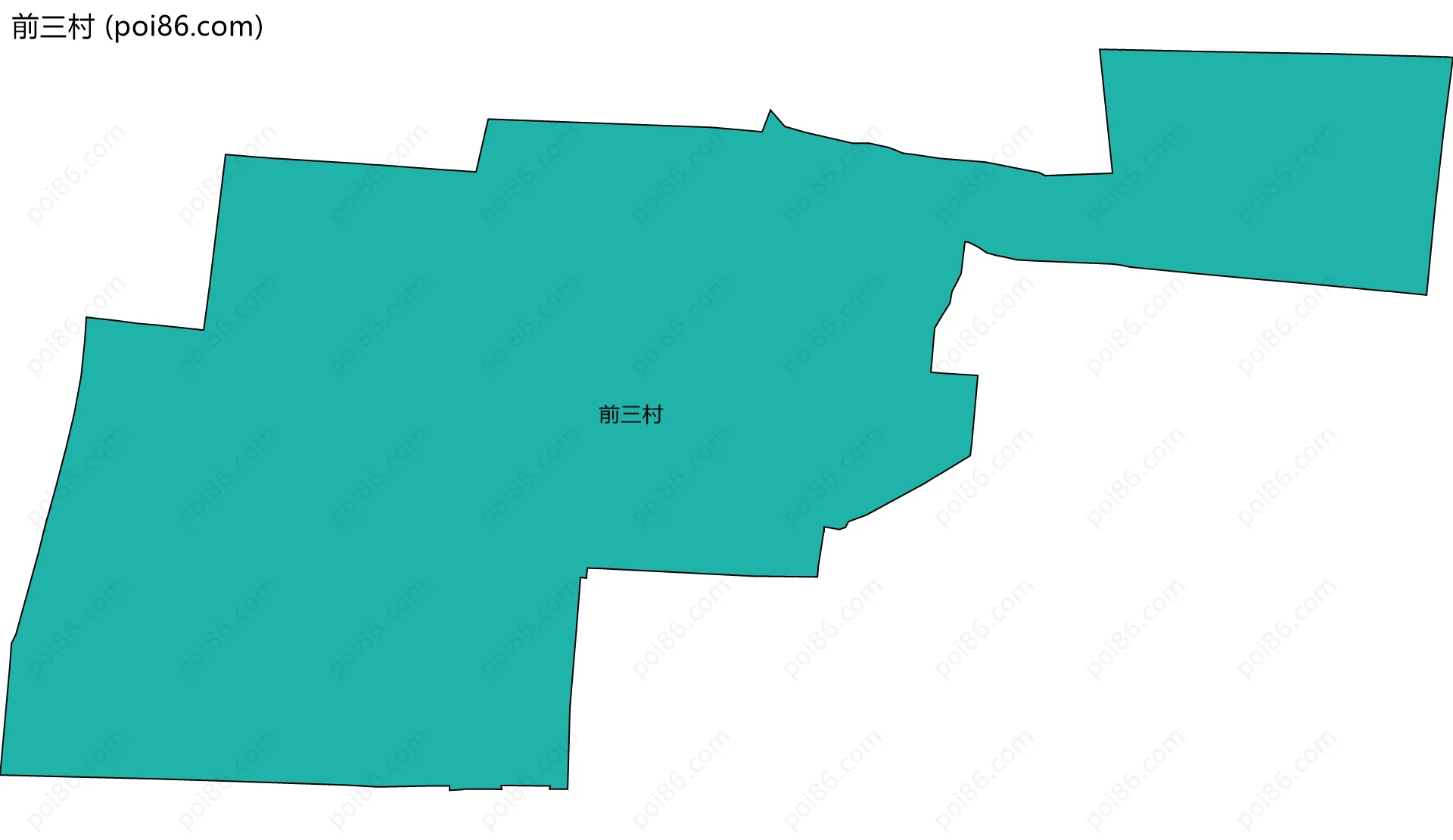 前三村边界地图