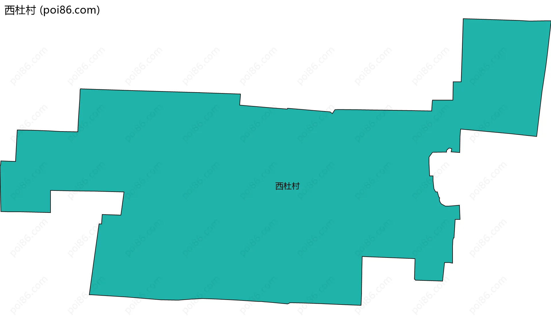 西杜村边界地图