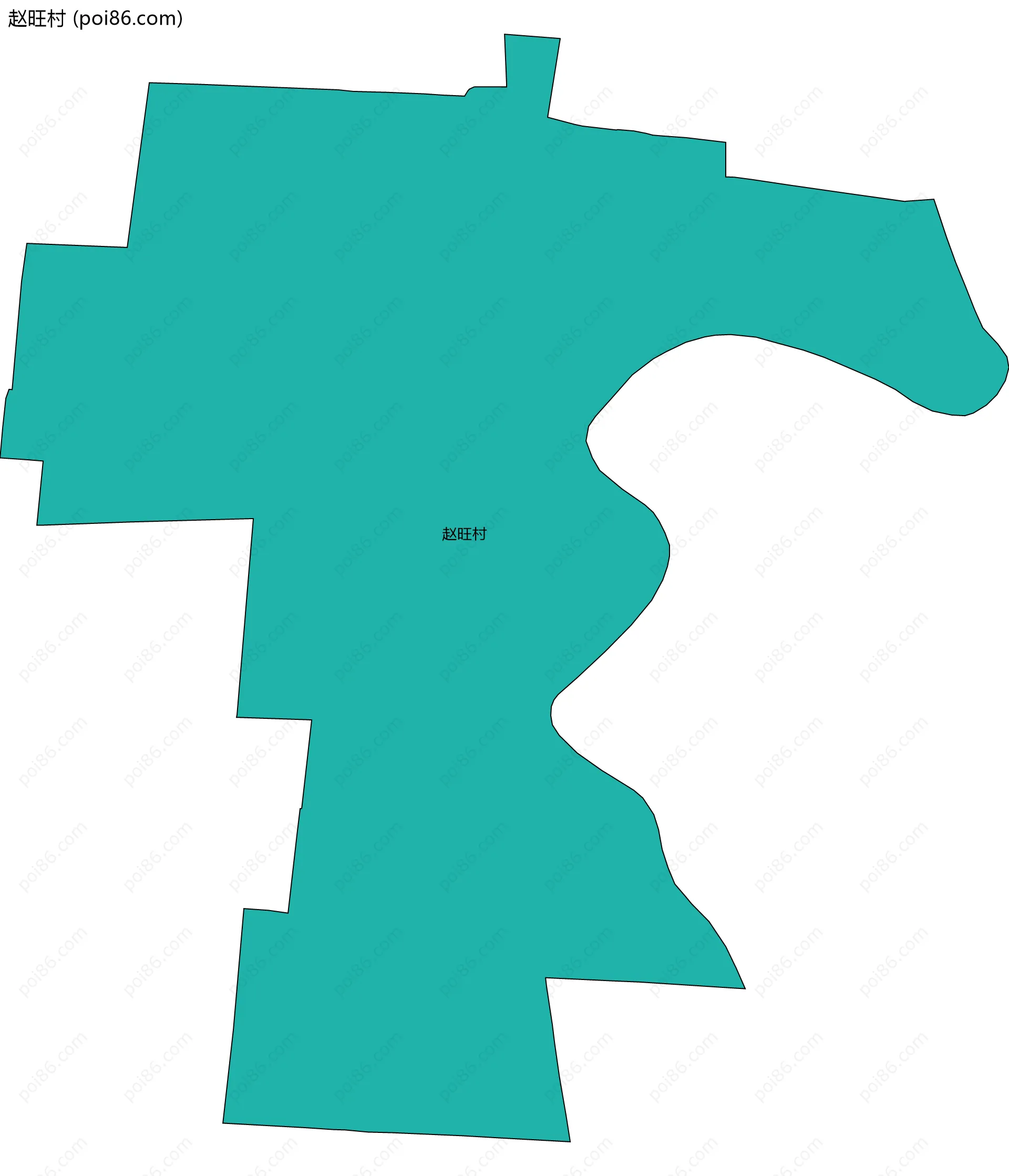 赵旺村边界地图