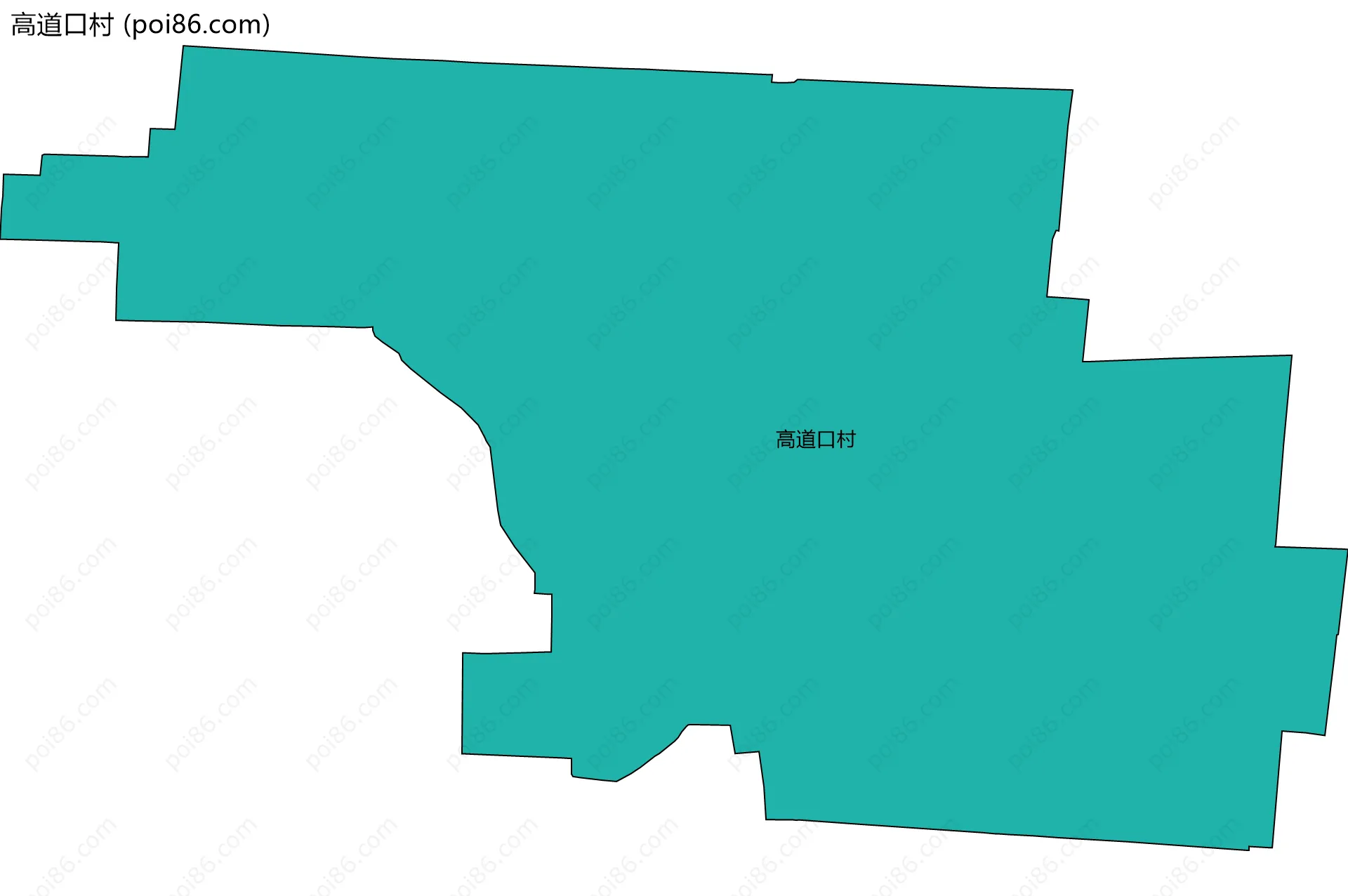 高道口村边界地图