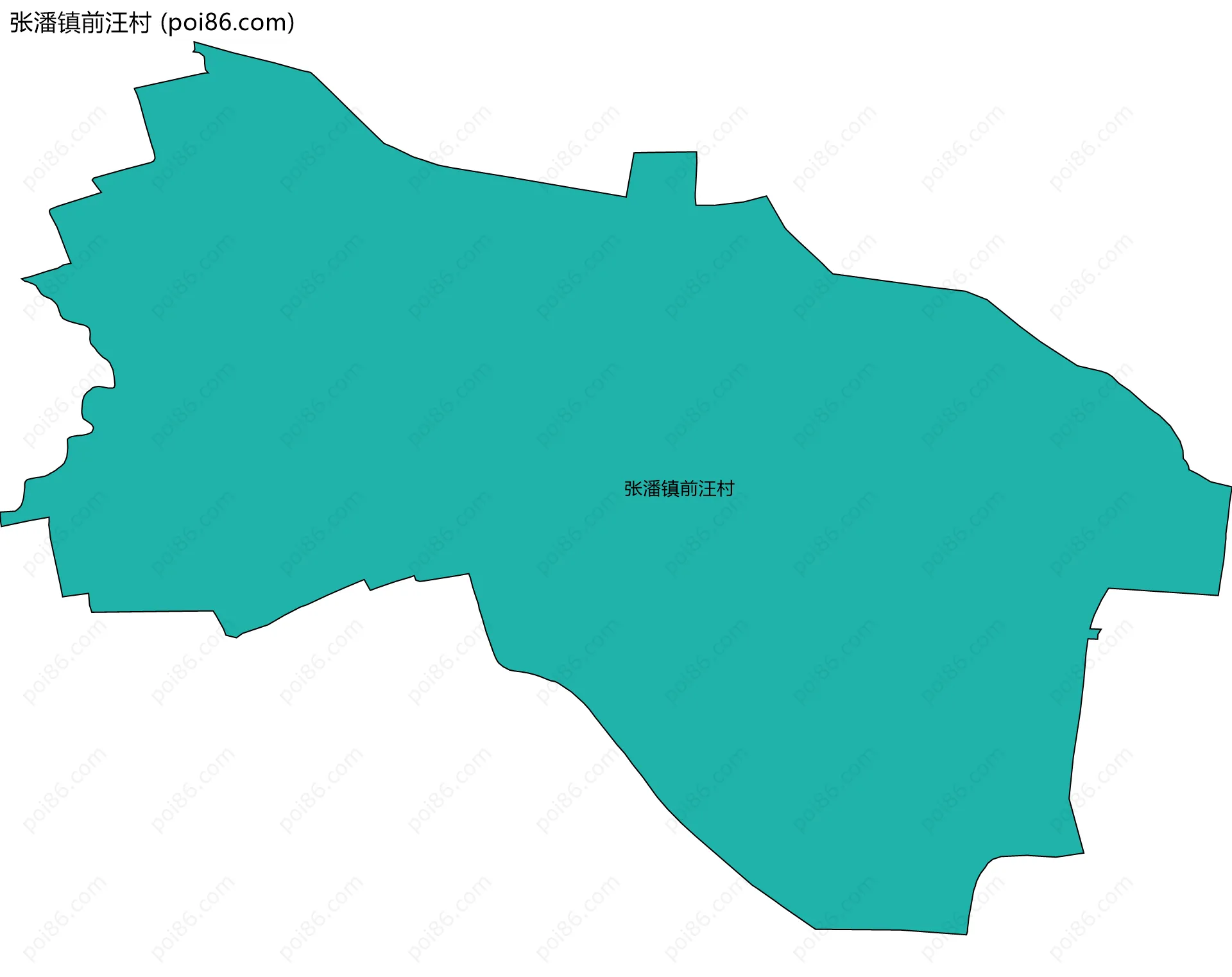 张潘镇前汪村边界地图
