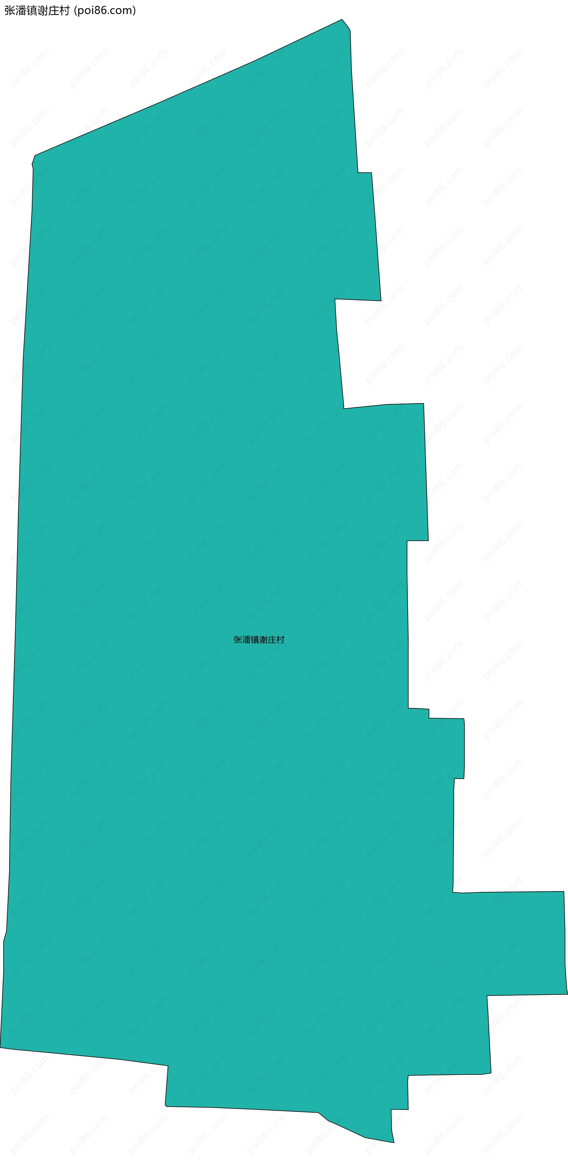 张潘镇谢庄村边界地图