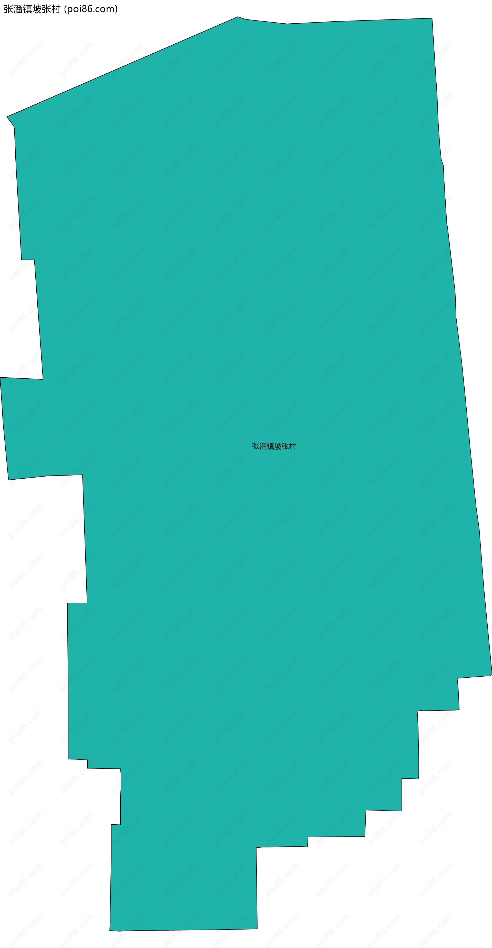 张潘镇坡张村边界地图