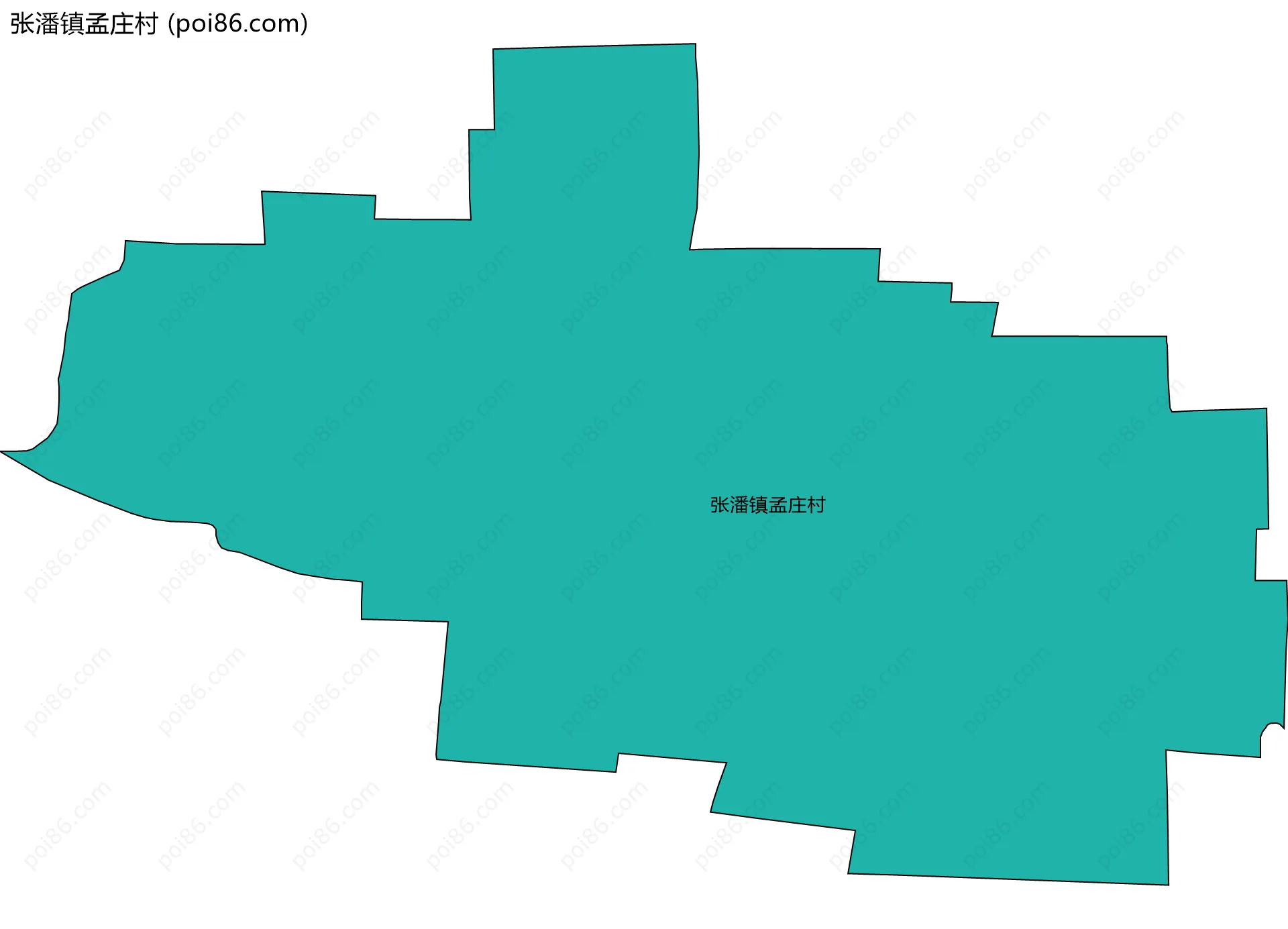 张潘镇孟庄村边界地图