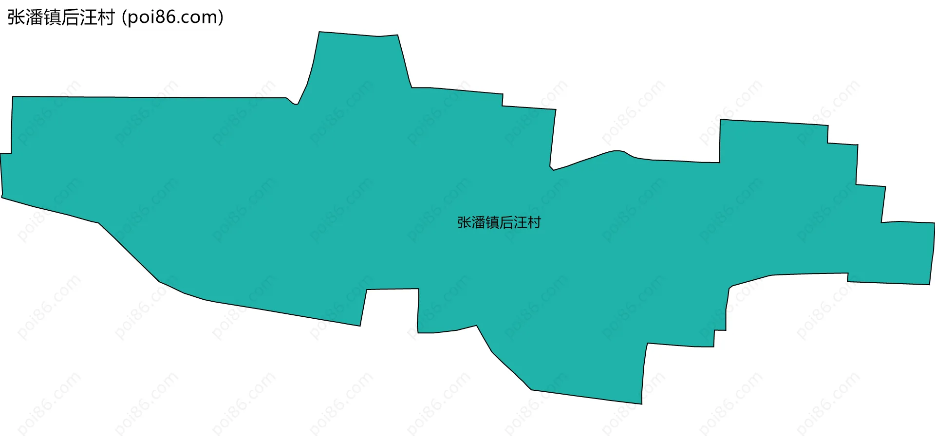 张潘镇后汪村边界地图