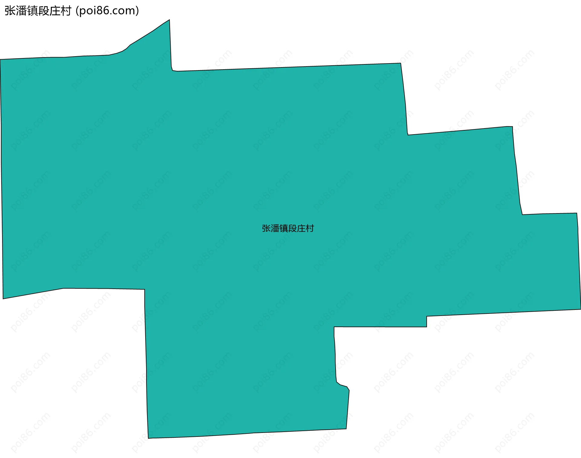 张潘镇段庄村边界地图