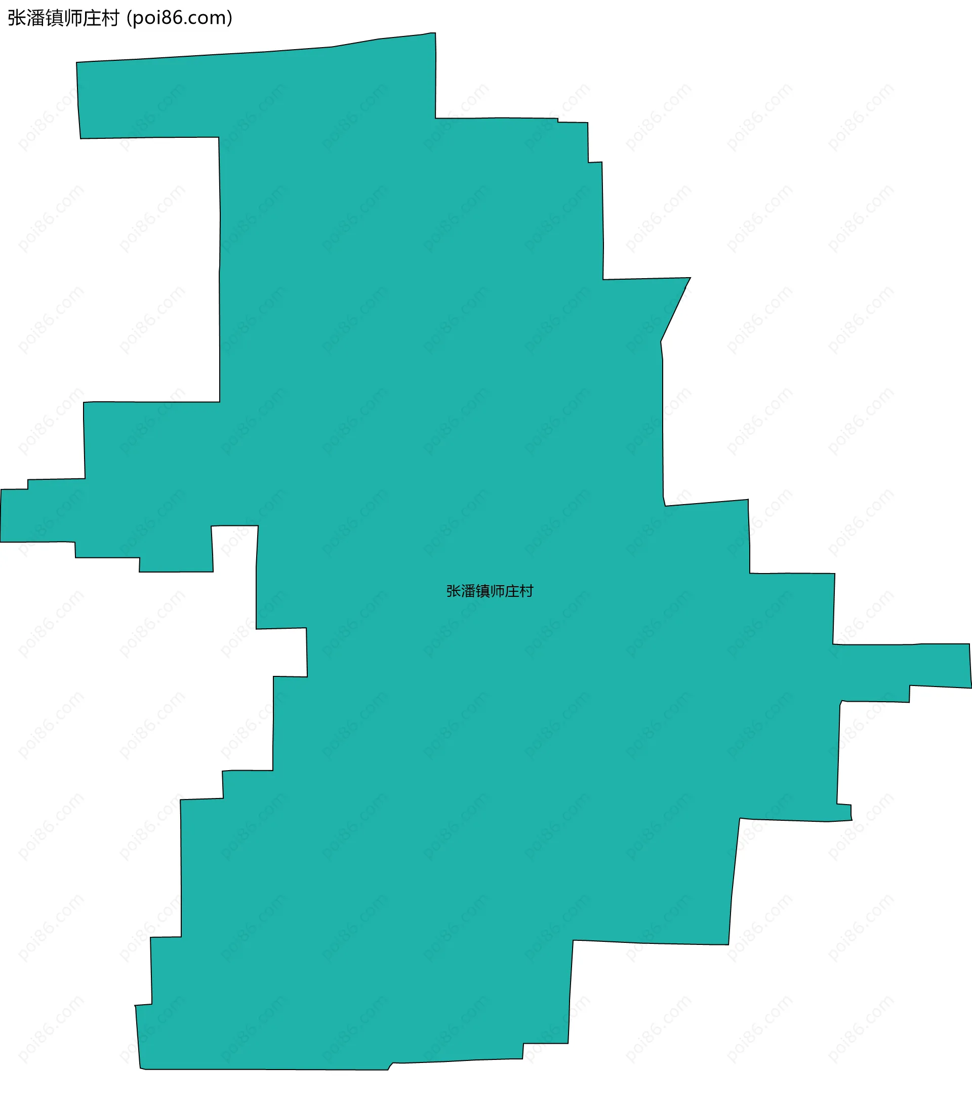 张潘镇师庄村边界地图