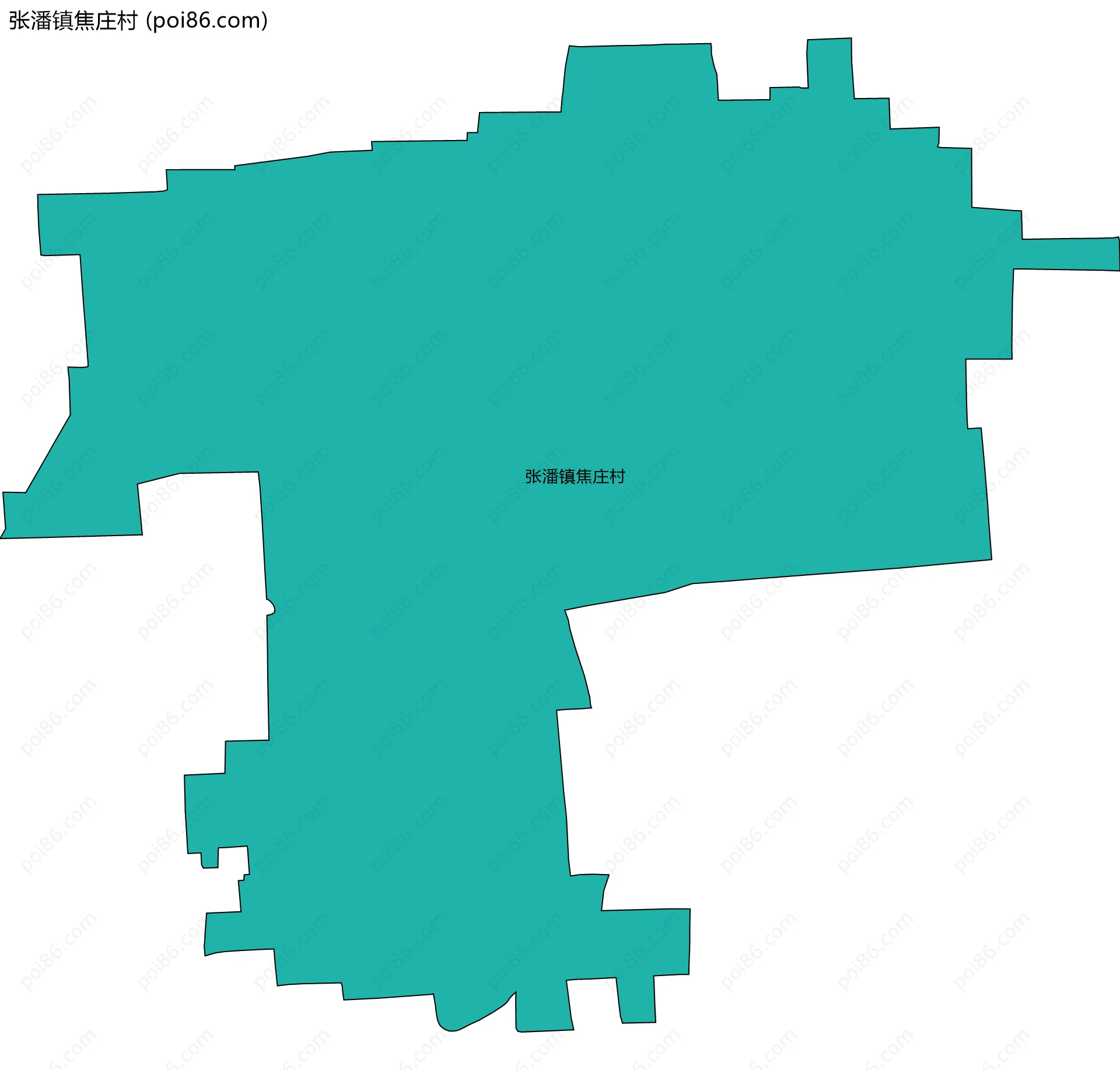 张潘镇焦庄村边界地图