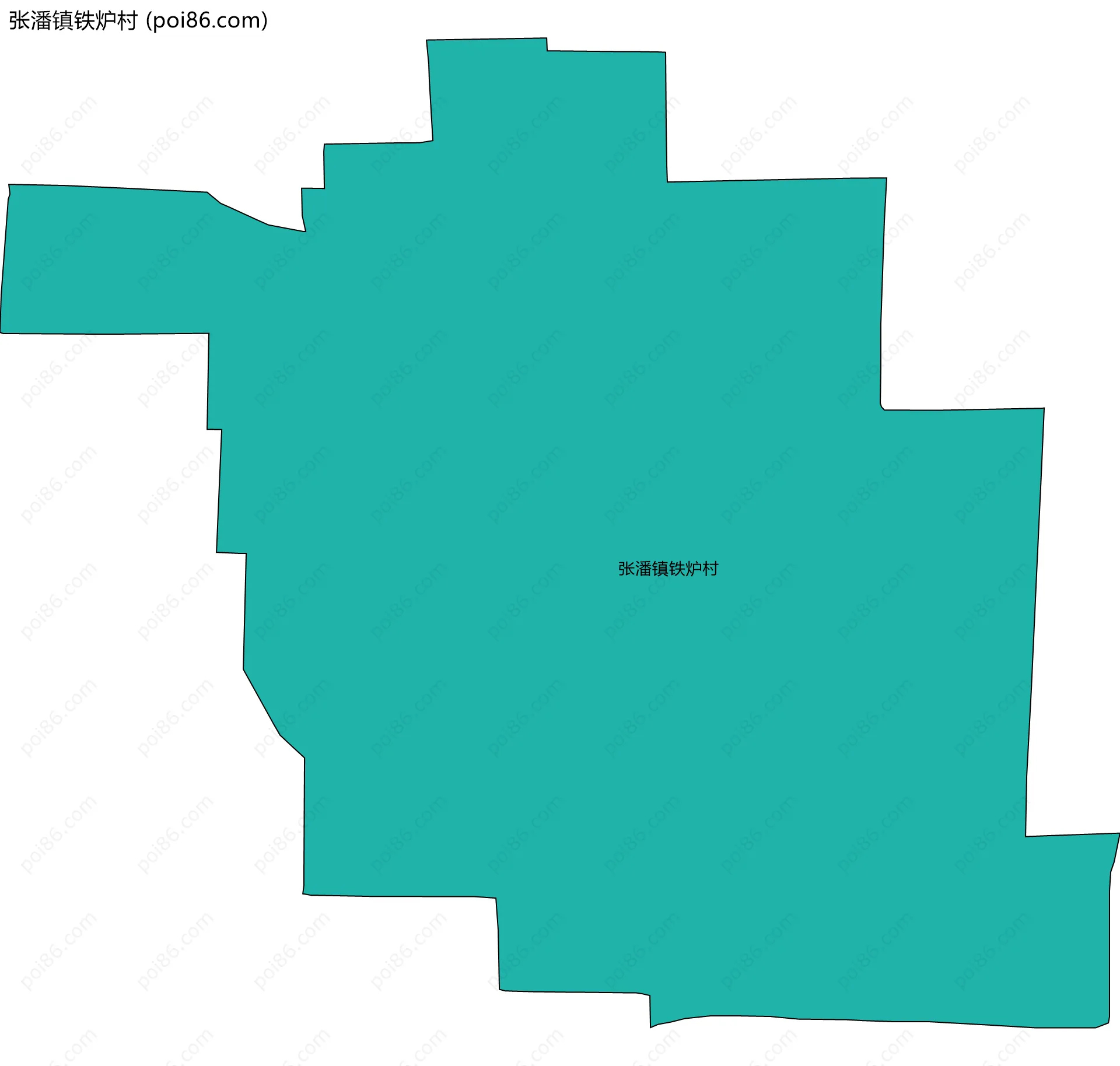 张潘镇铁炉村边界地图