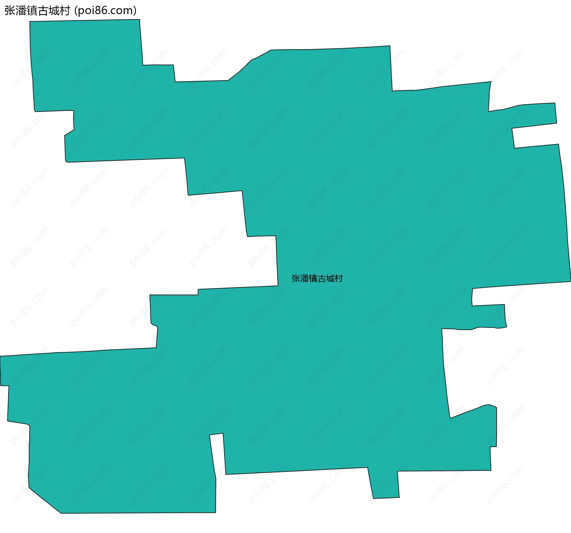 张潘镇古城村边界地图