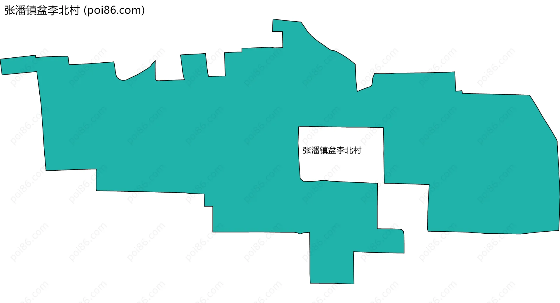 张潘镇盆李北村边界地图