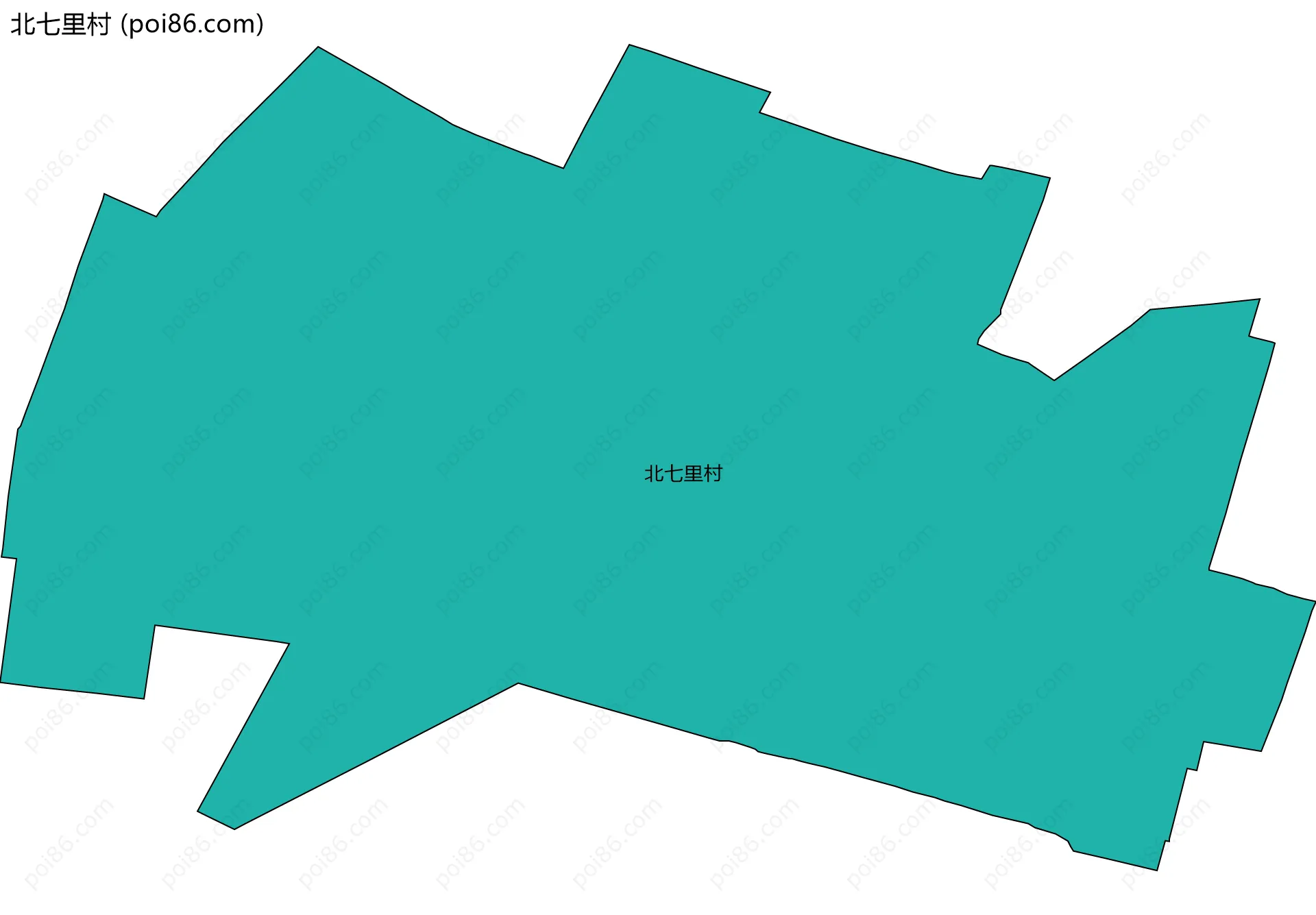 北七里村边界地图