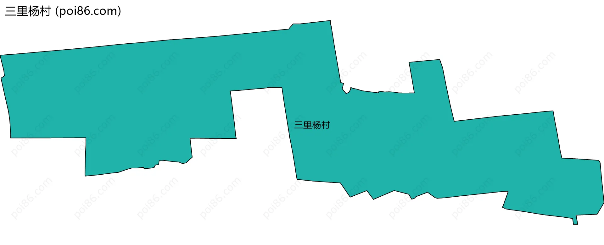 三里杨村边界地图