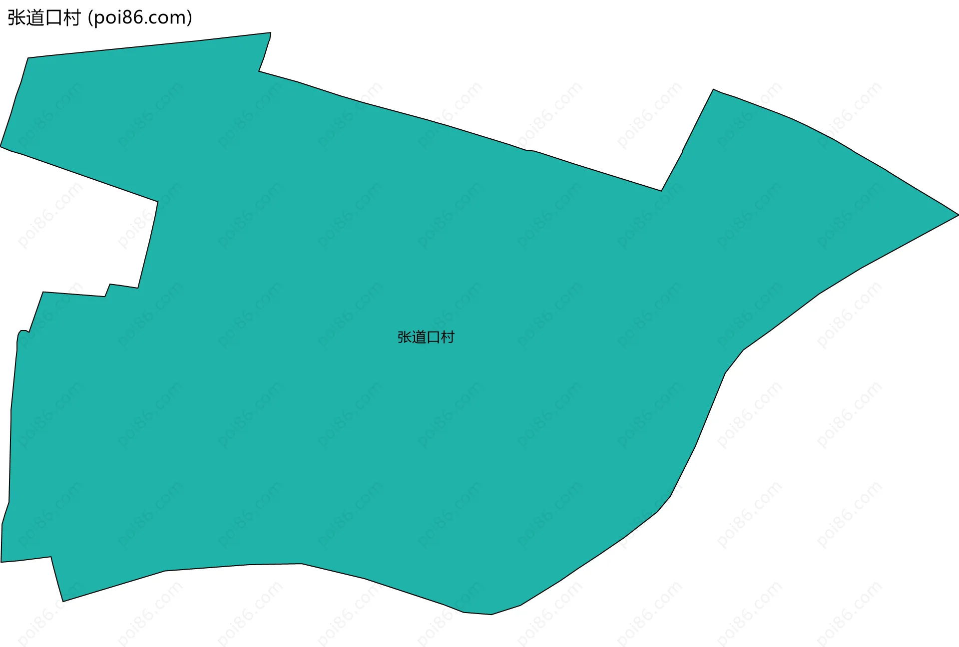 张道口村边界地图
