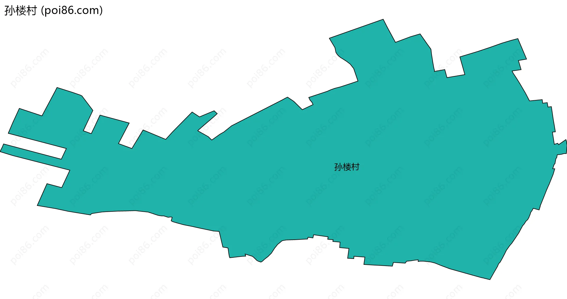 孙楼村边界地图