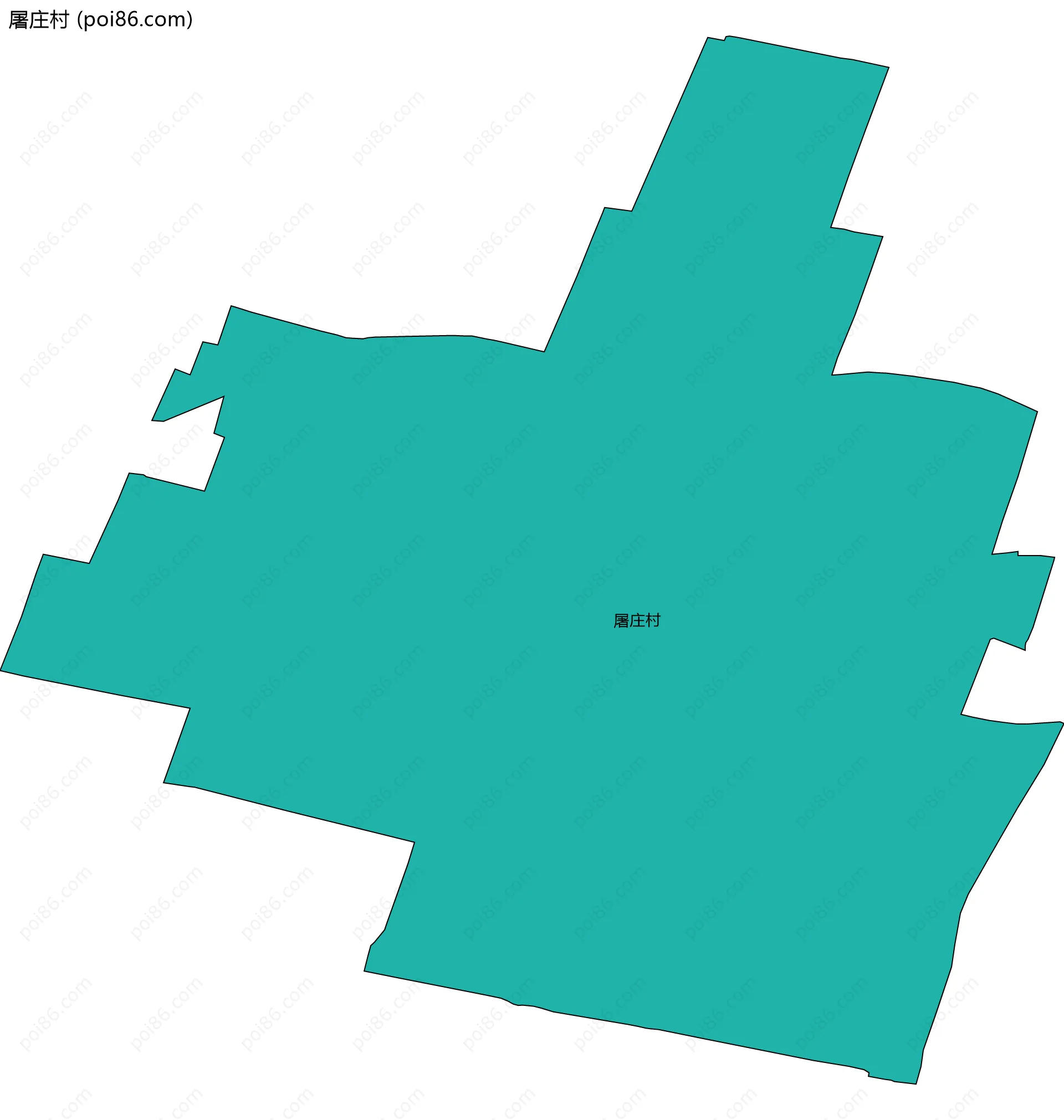 屠庄村边界地图