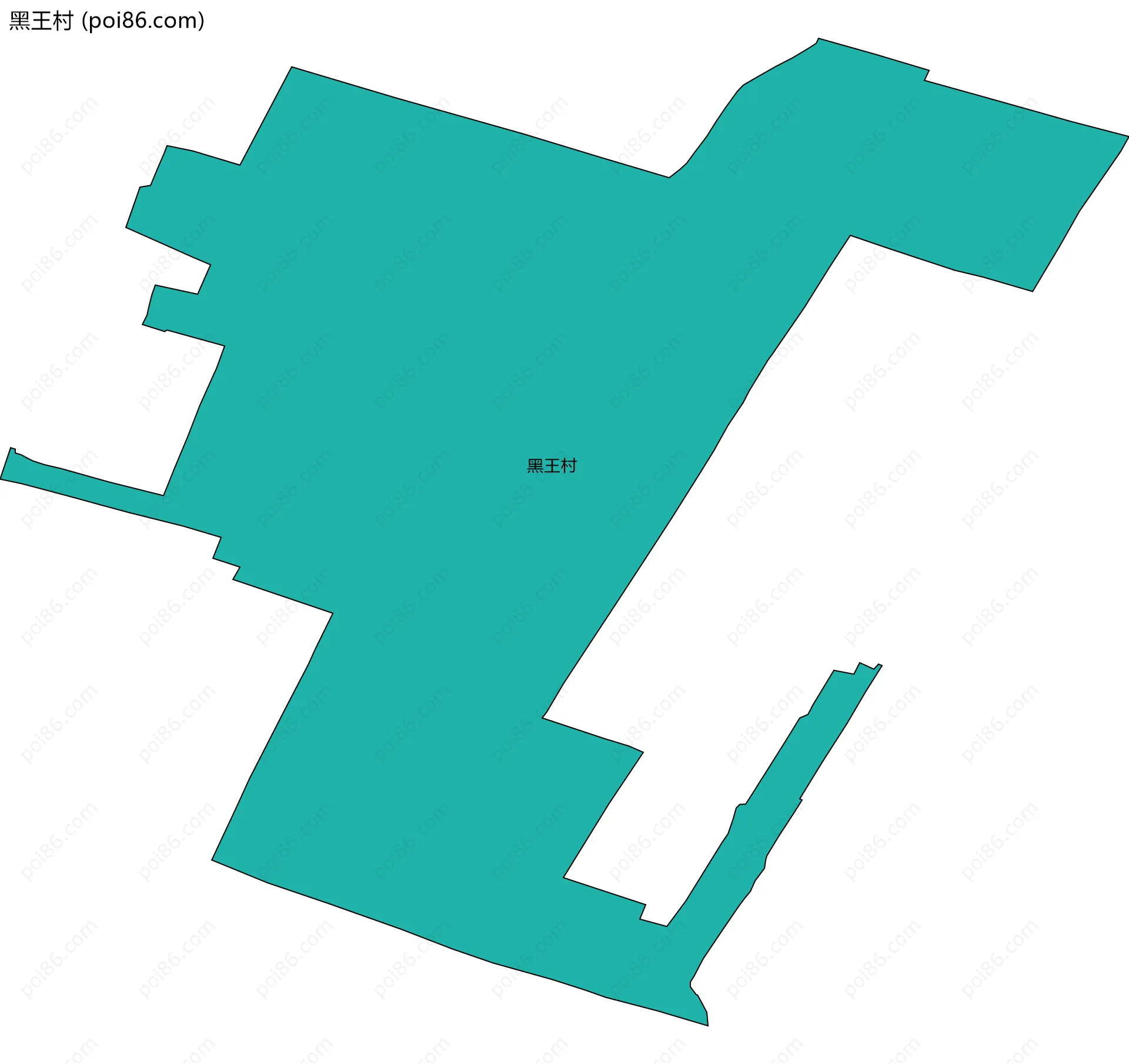 黑王村边界地图