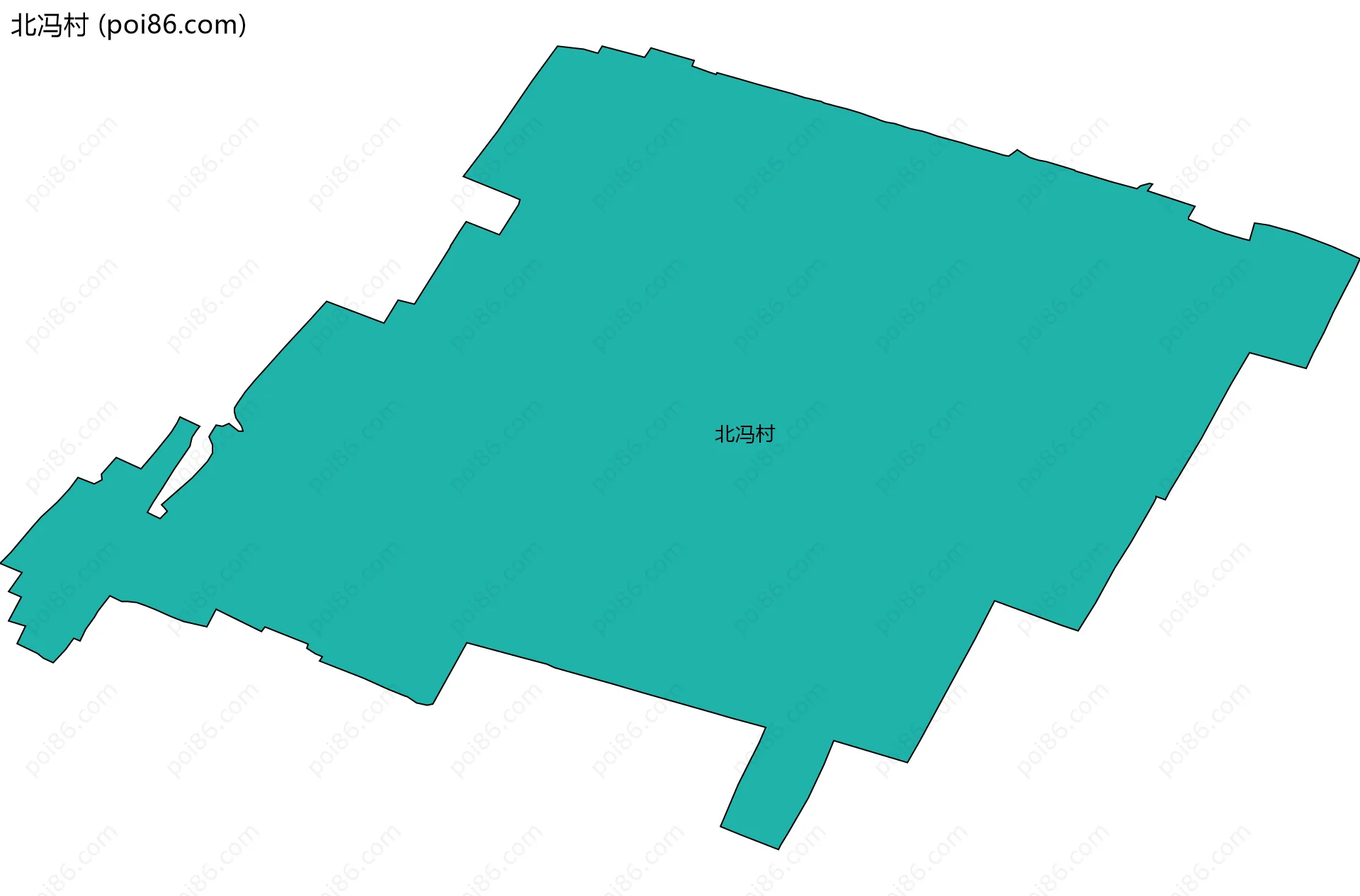 北冯村边界地图