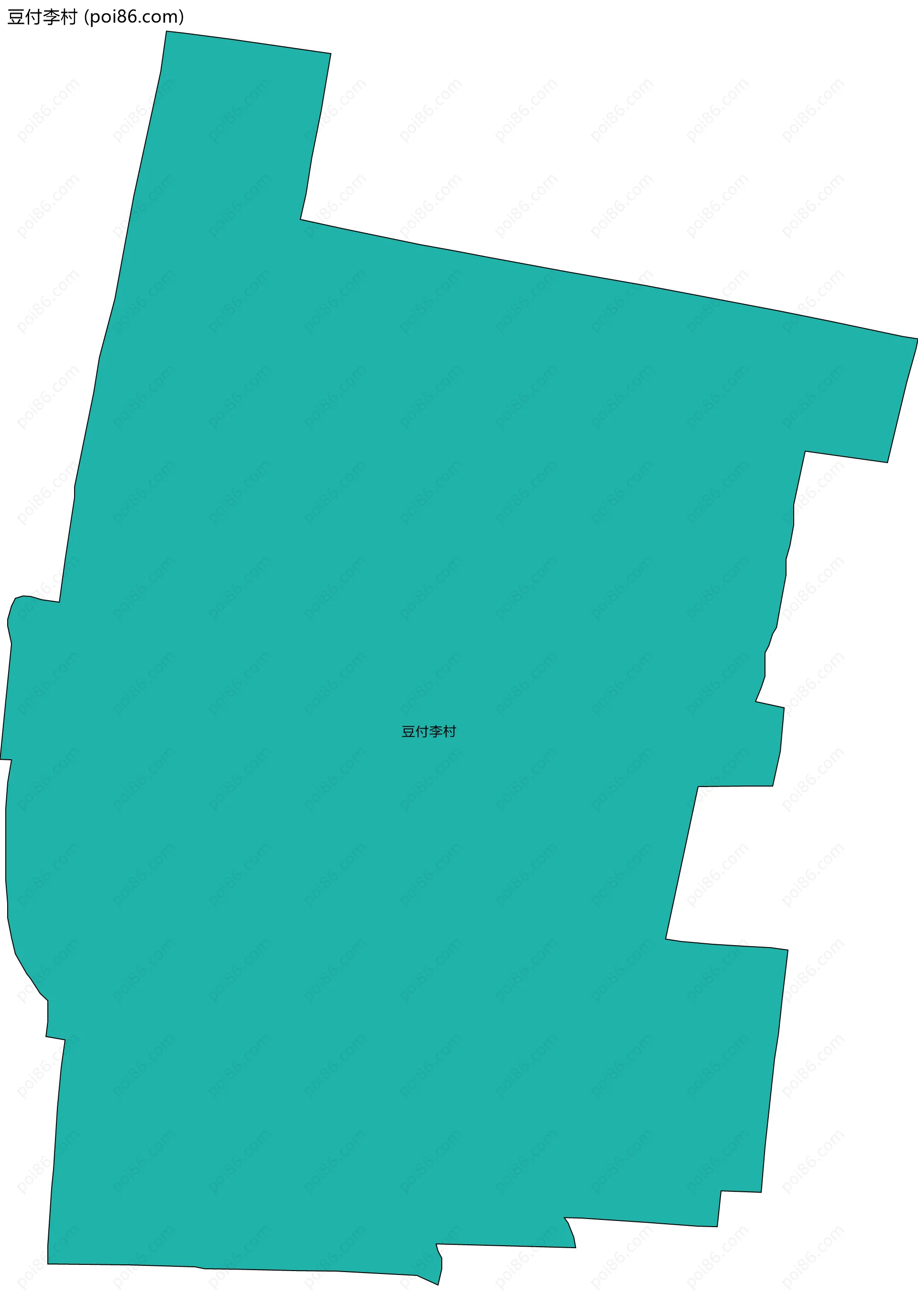 豆付李村边界地图