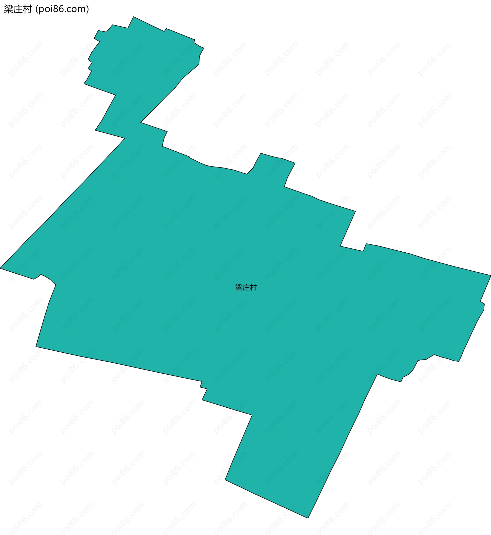 梁庄村边界地图