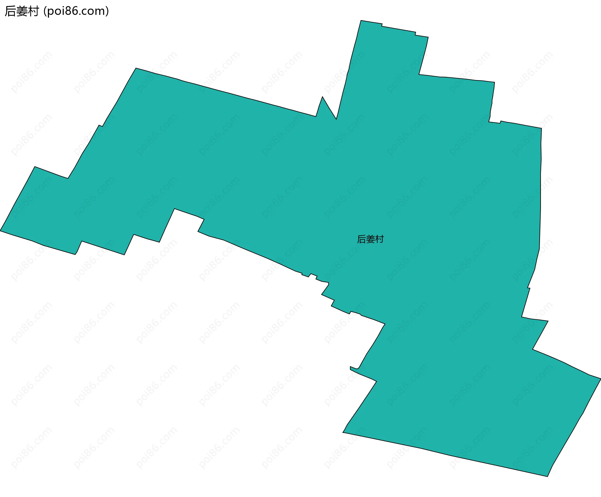 后姜村边界地图