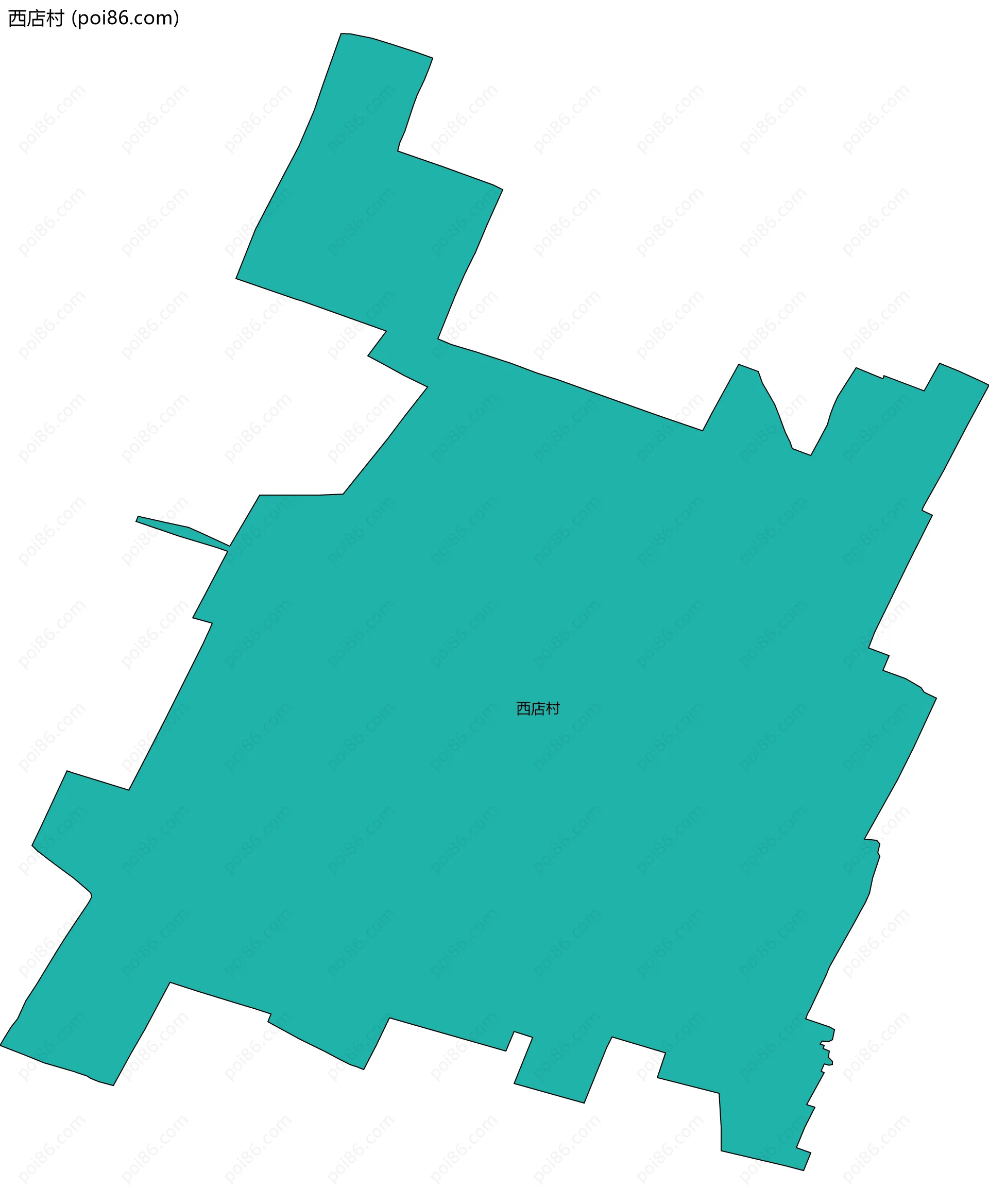 西店村边界地图