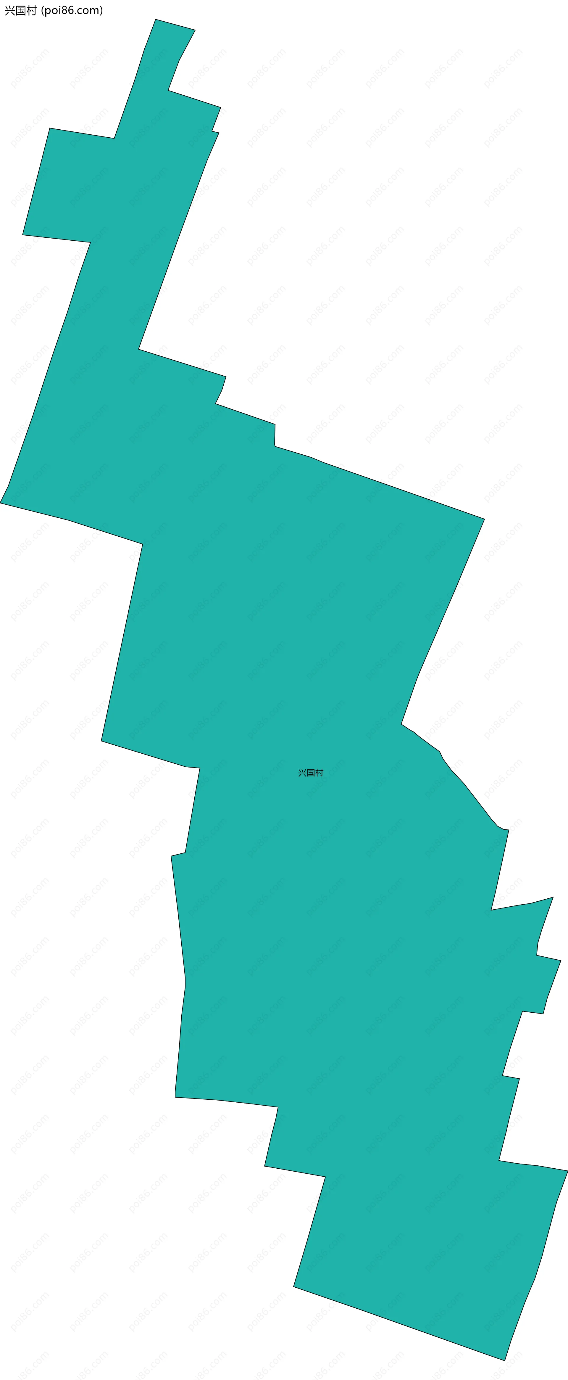 兴国村边界地图