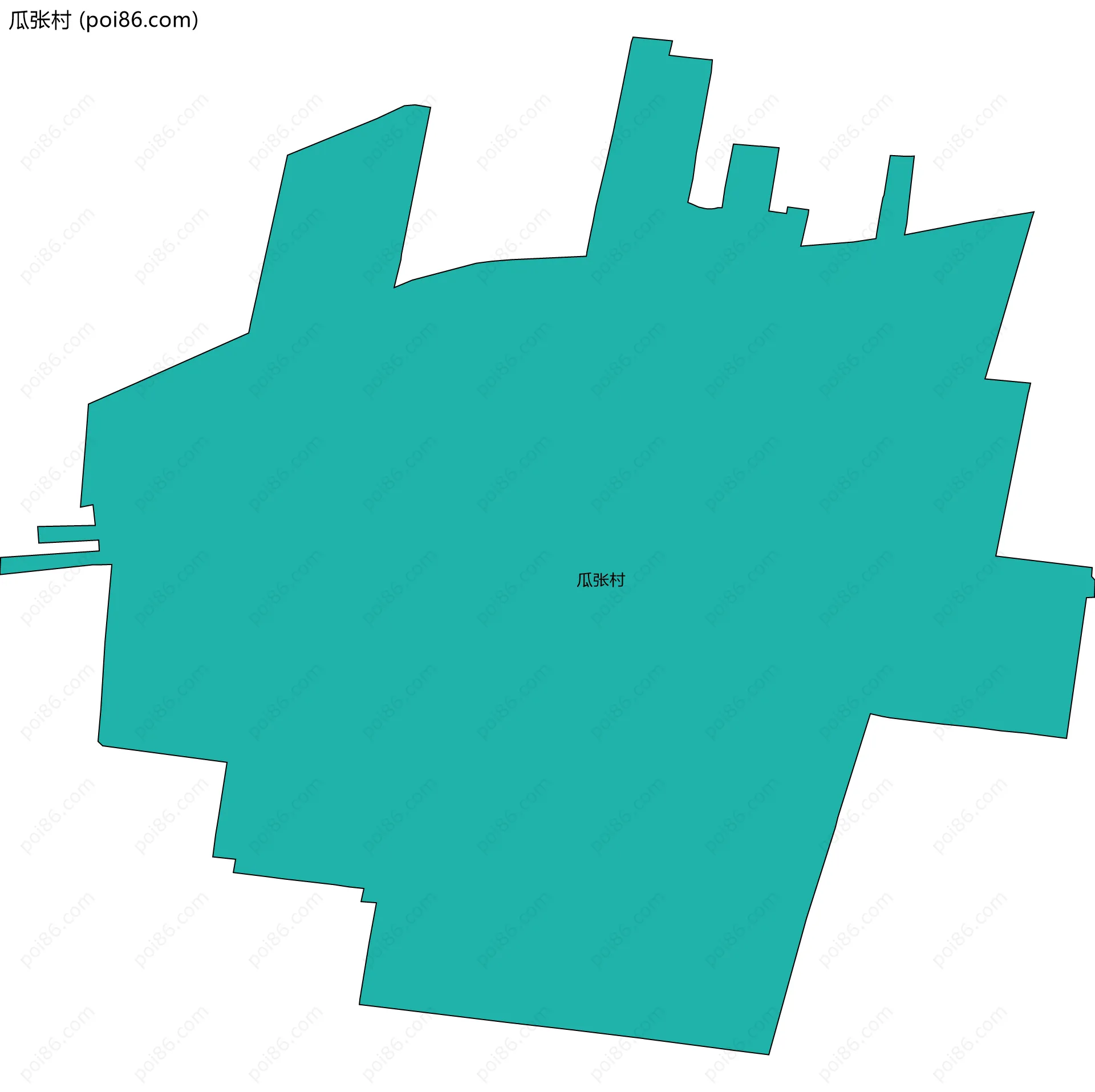 瓜张村边界地图