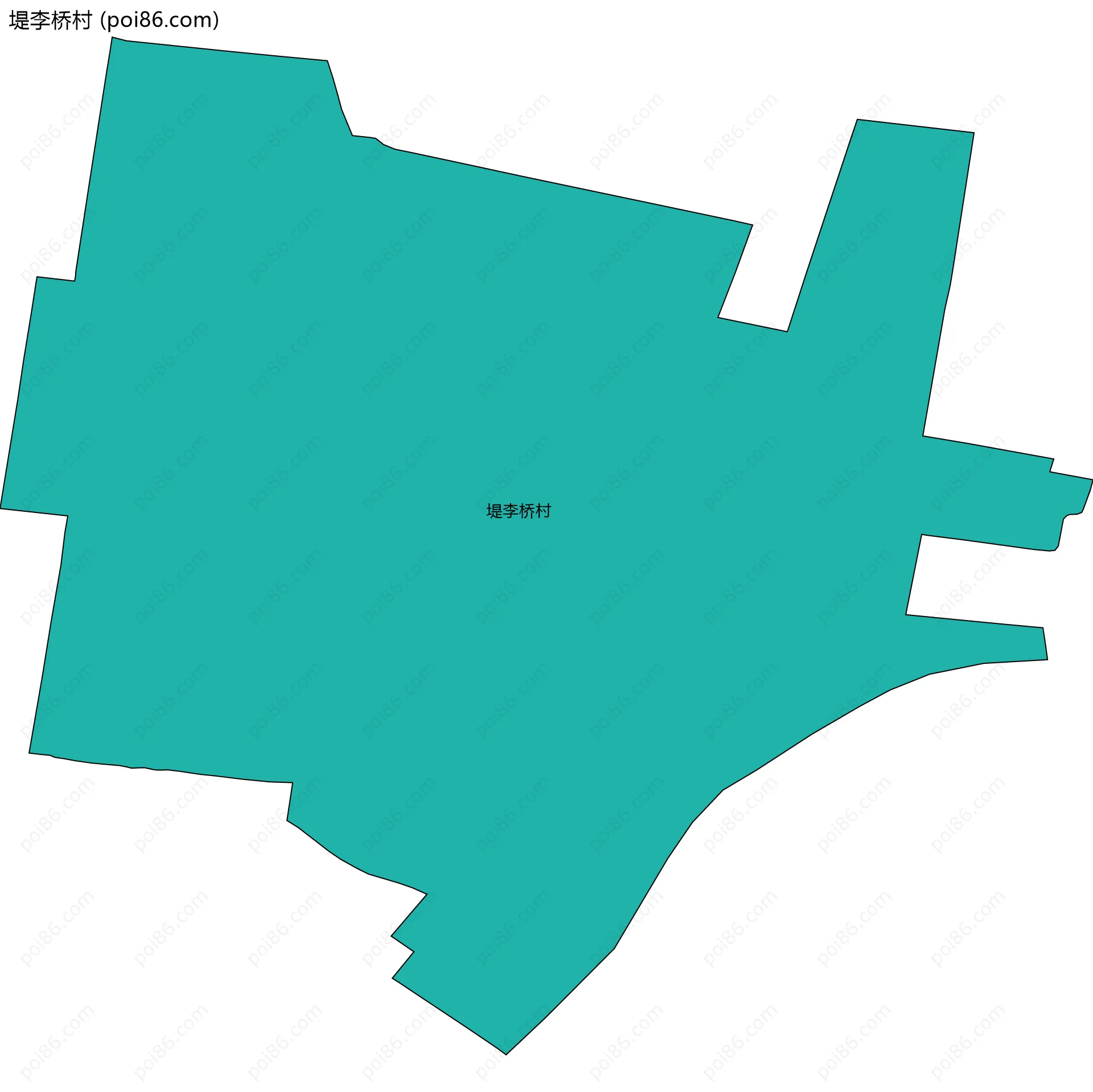 堤李桥村边界地图