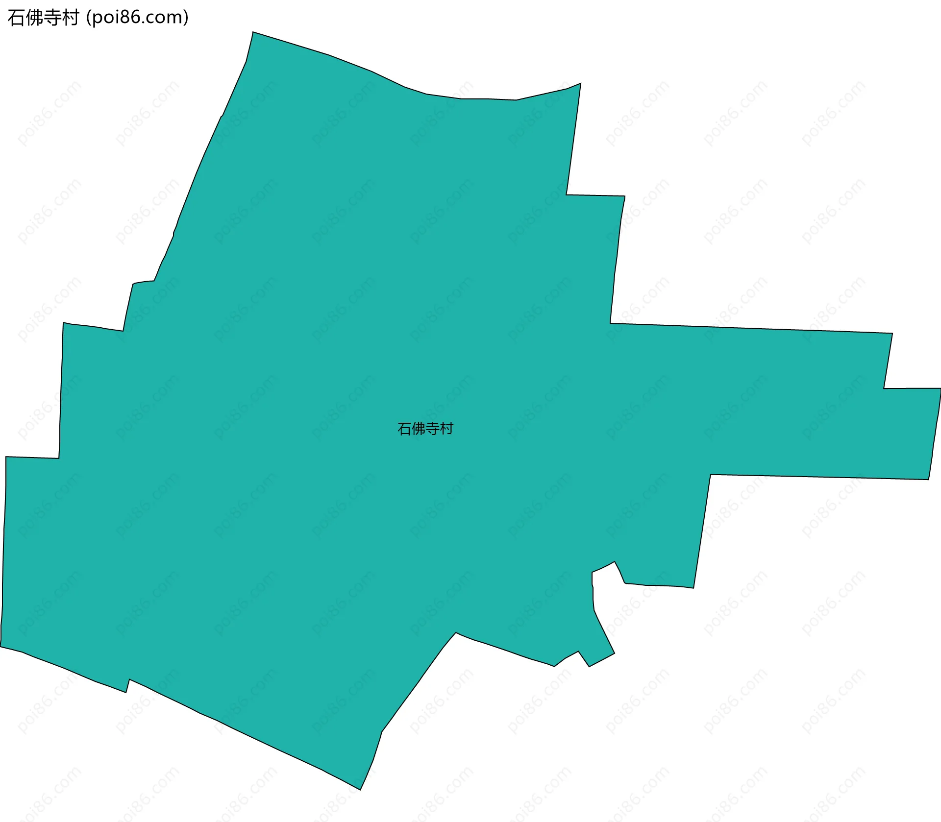 石佛寺村边界地图