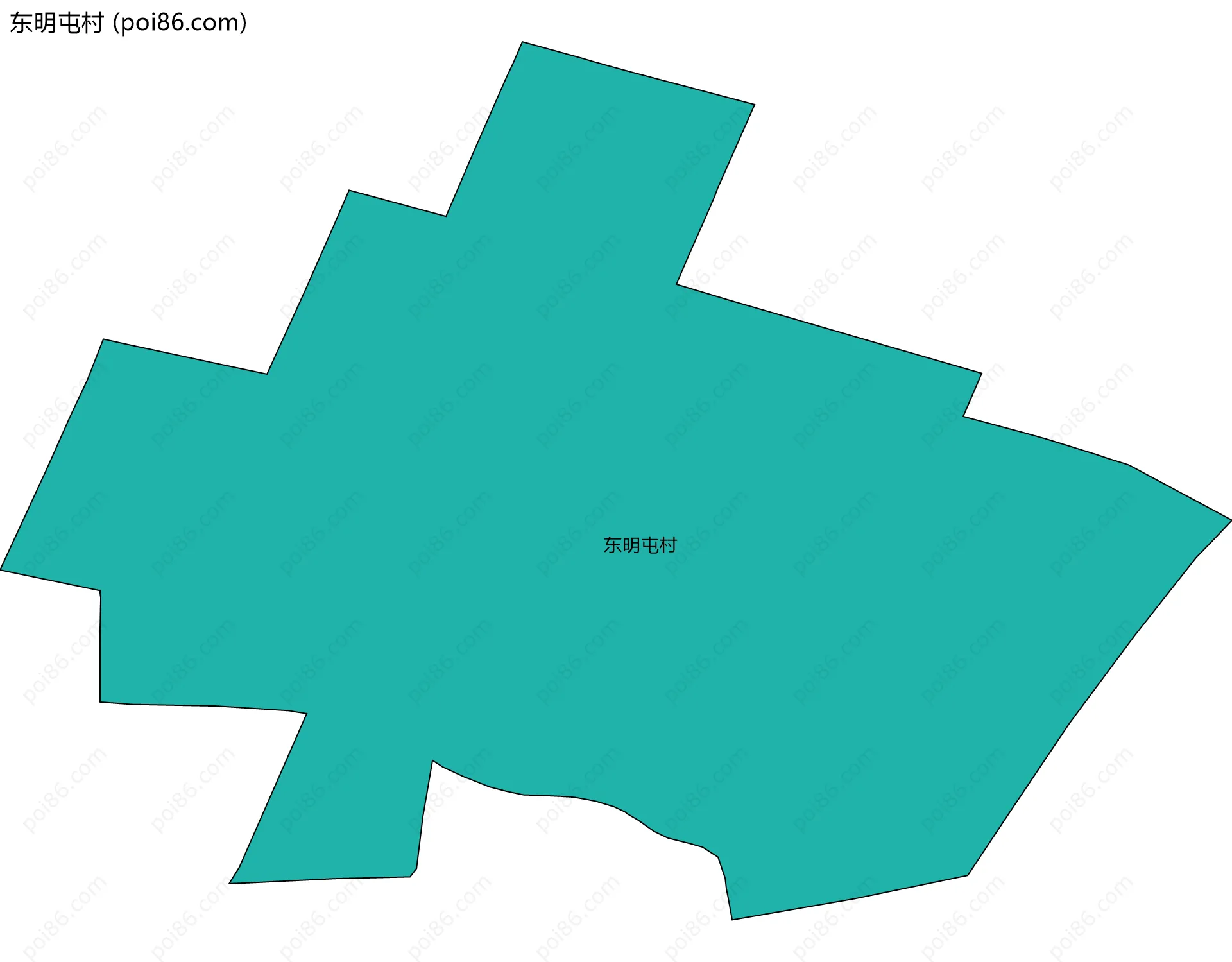 东明屯村边界地图