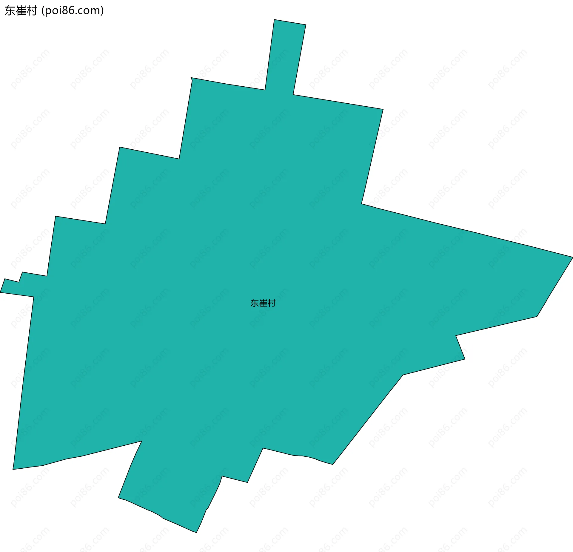 东崔村边界地图