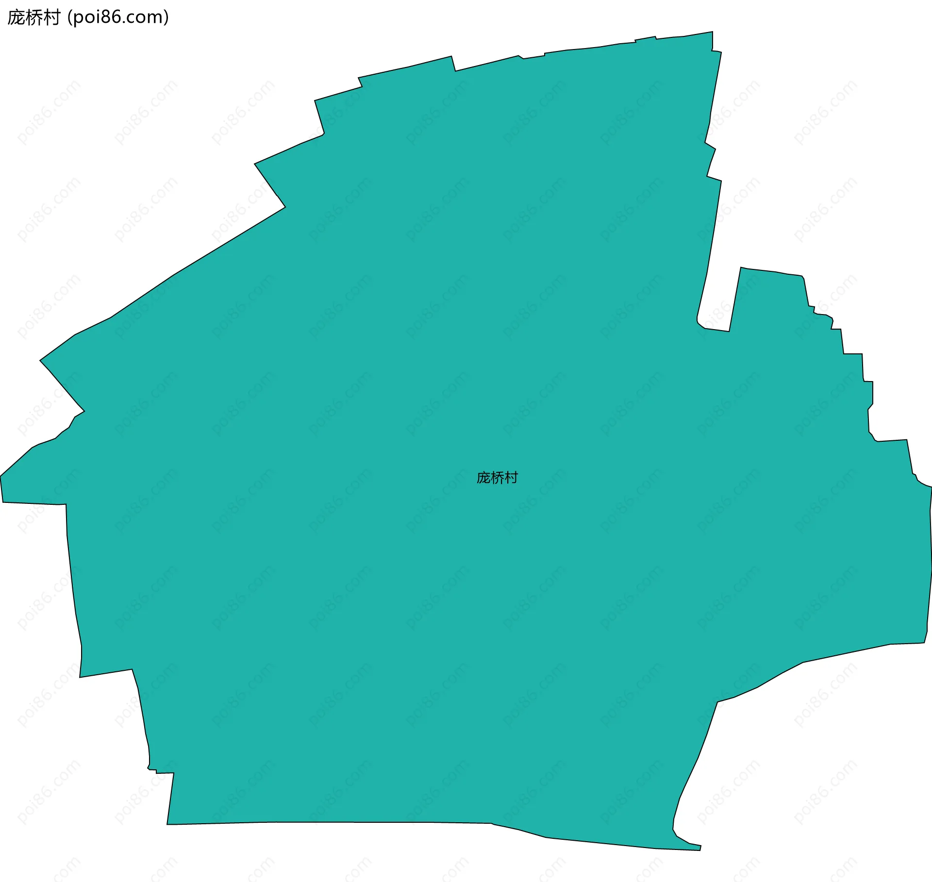 庞桥村边界地图