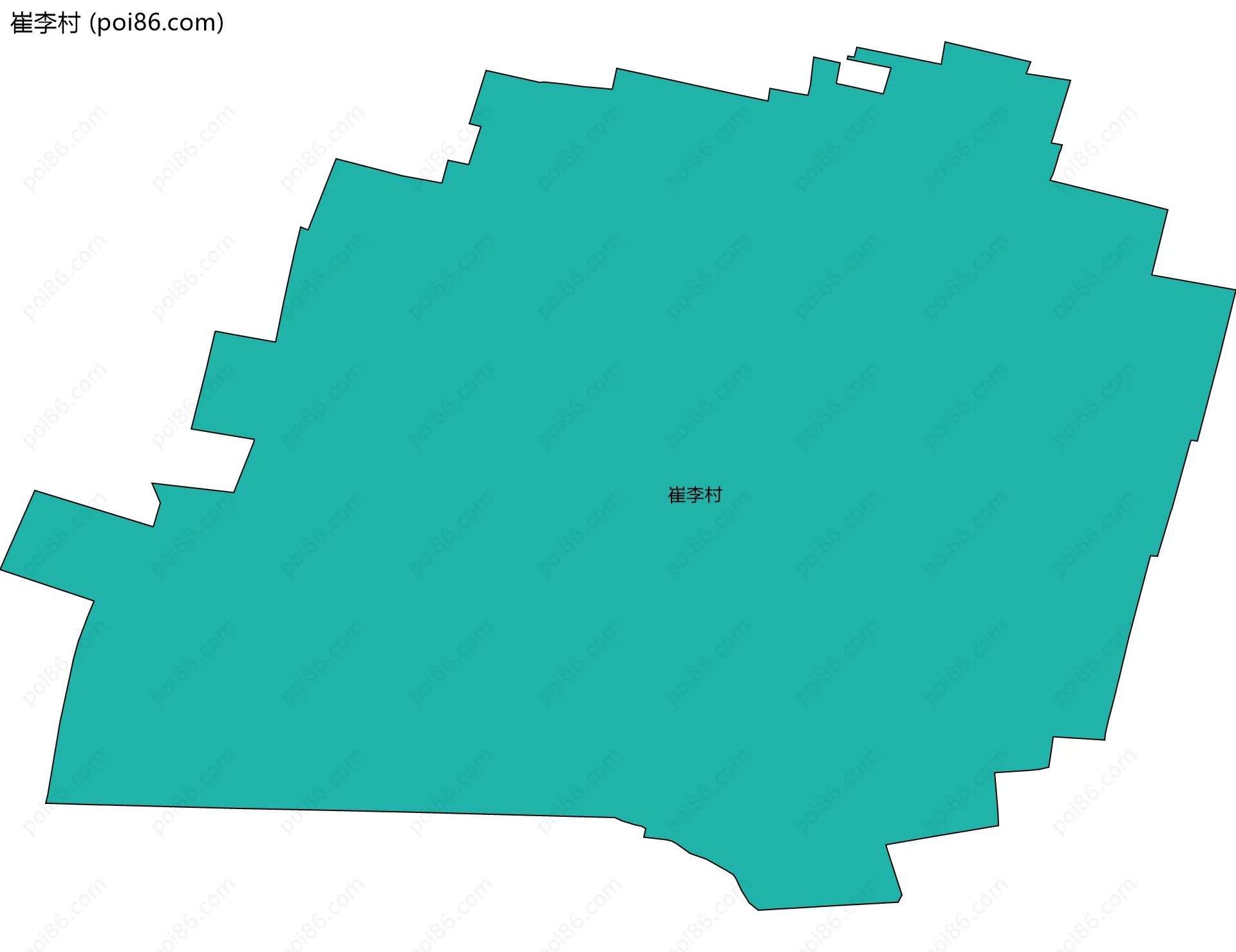 崔李村边界地图