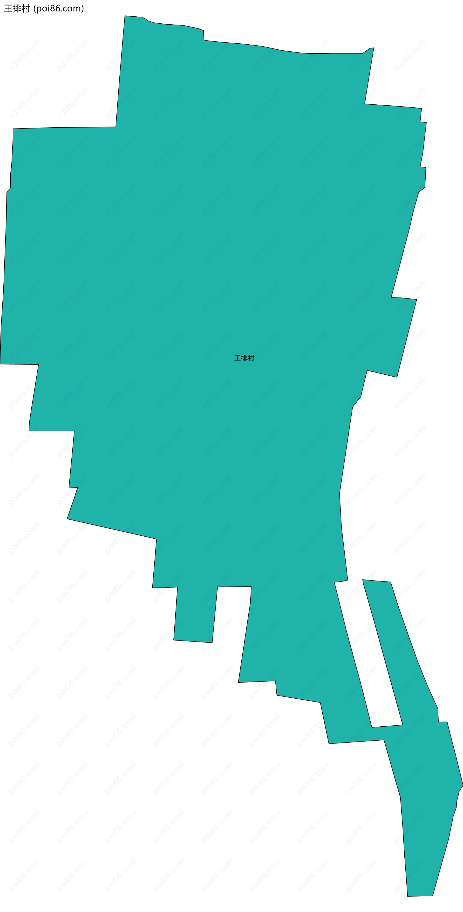 王排村边界地图