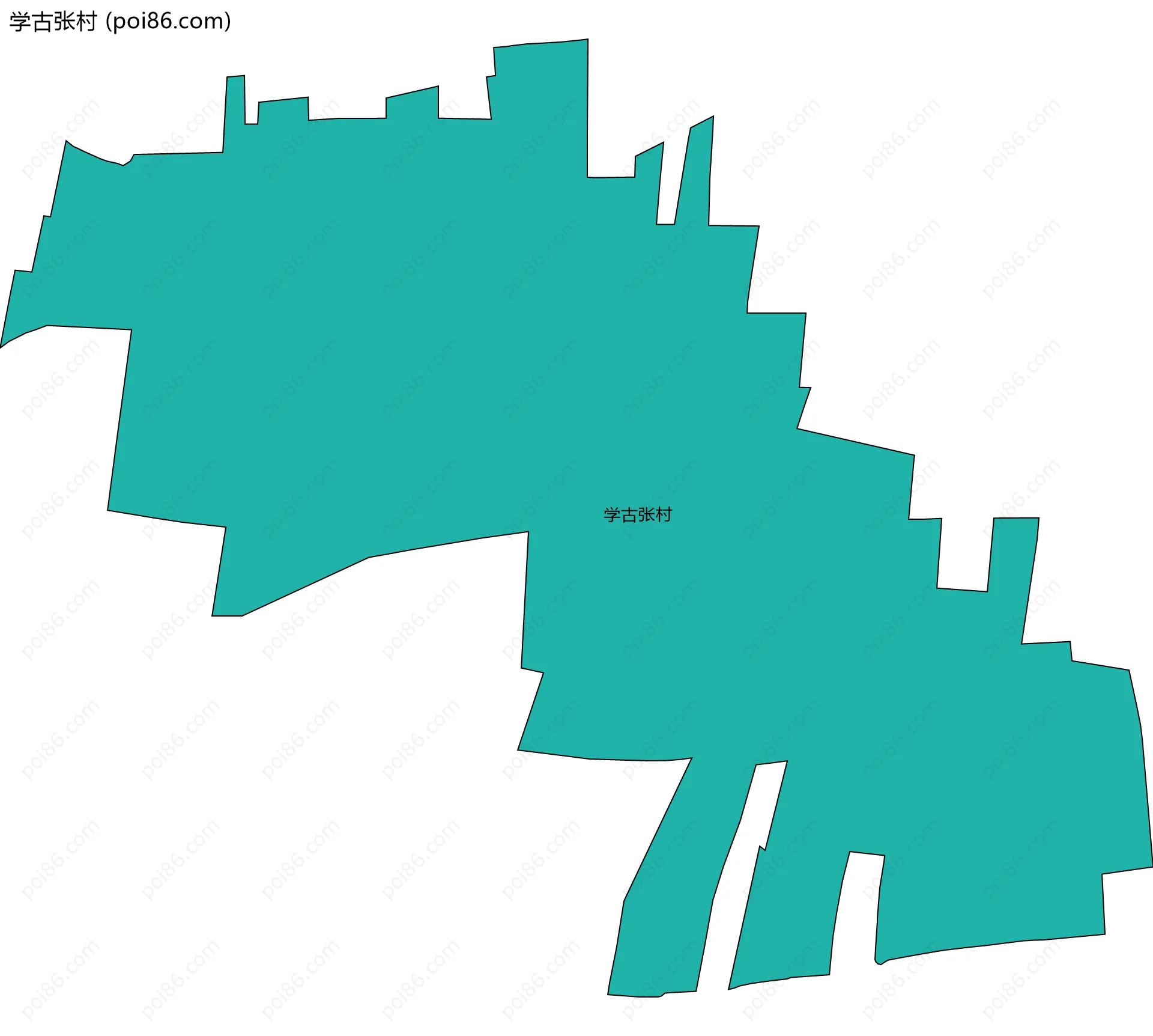 学古张村边界地图