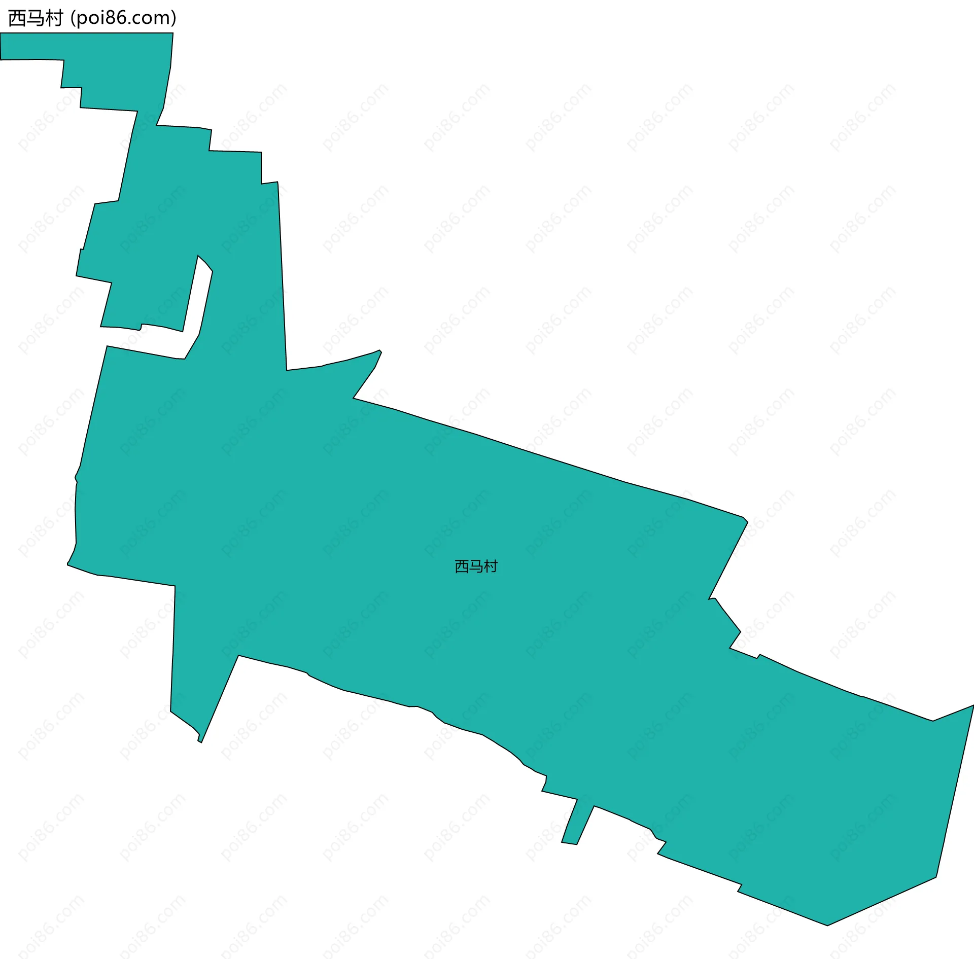 西马村边界地图