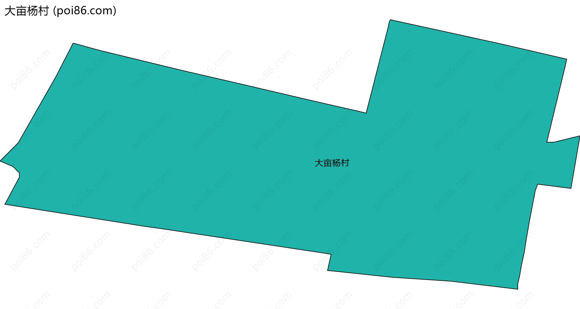 大亩杨村边界地图