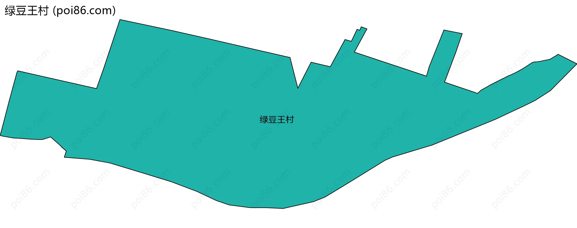 绿豆王村边界地图