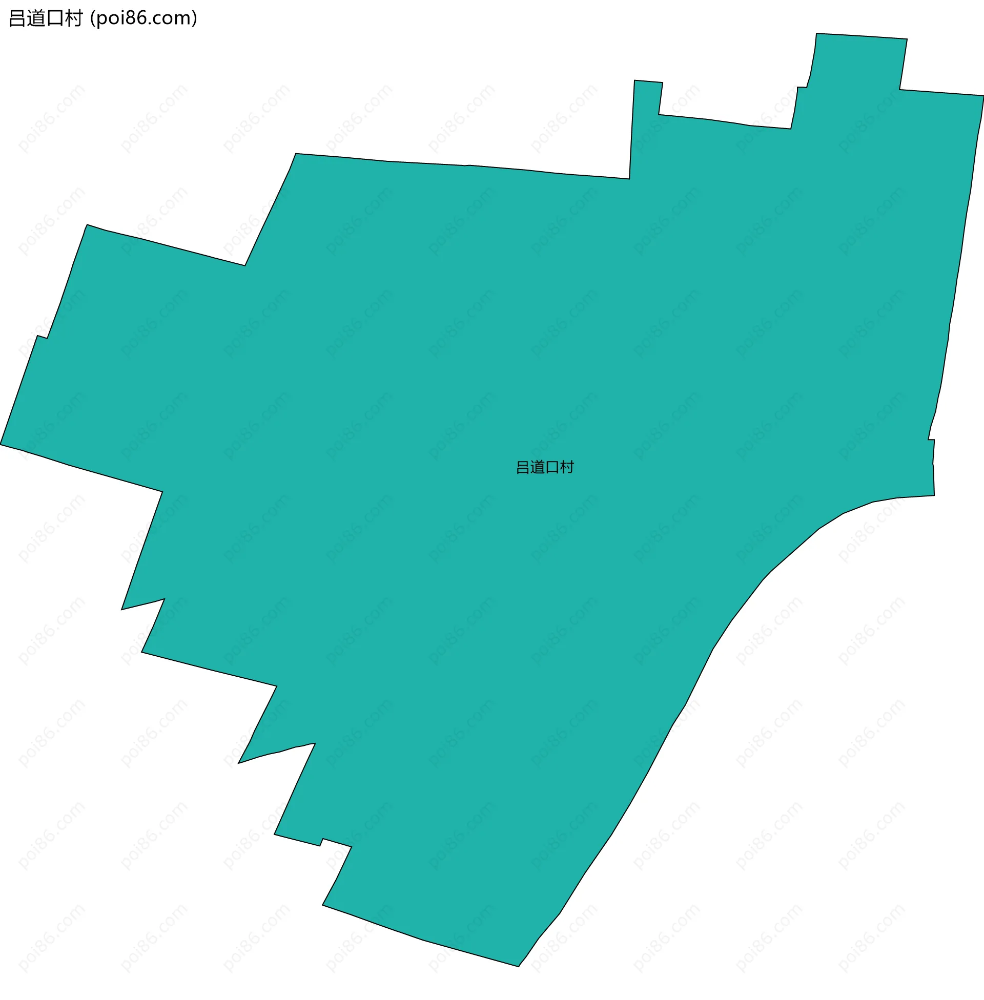 吕道口村边界地图
