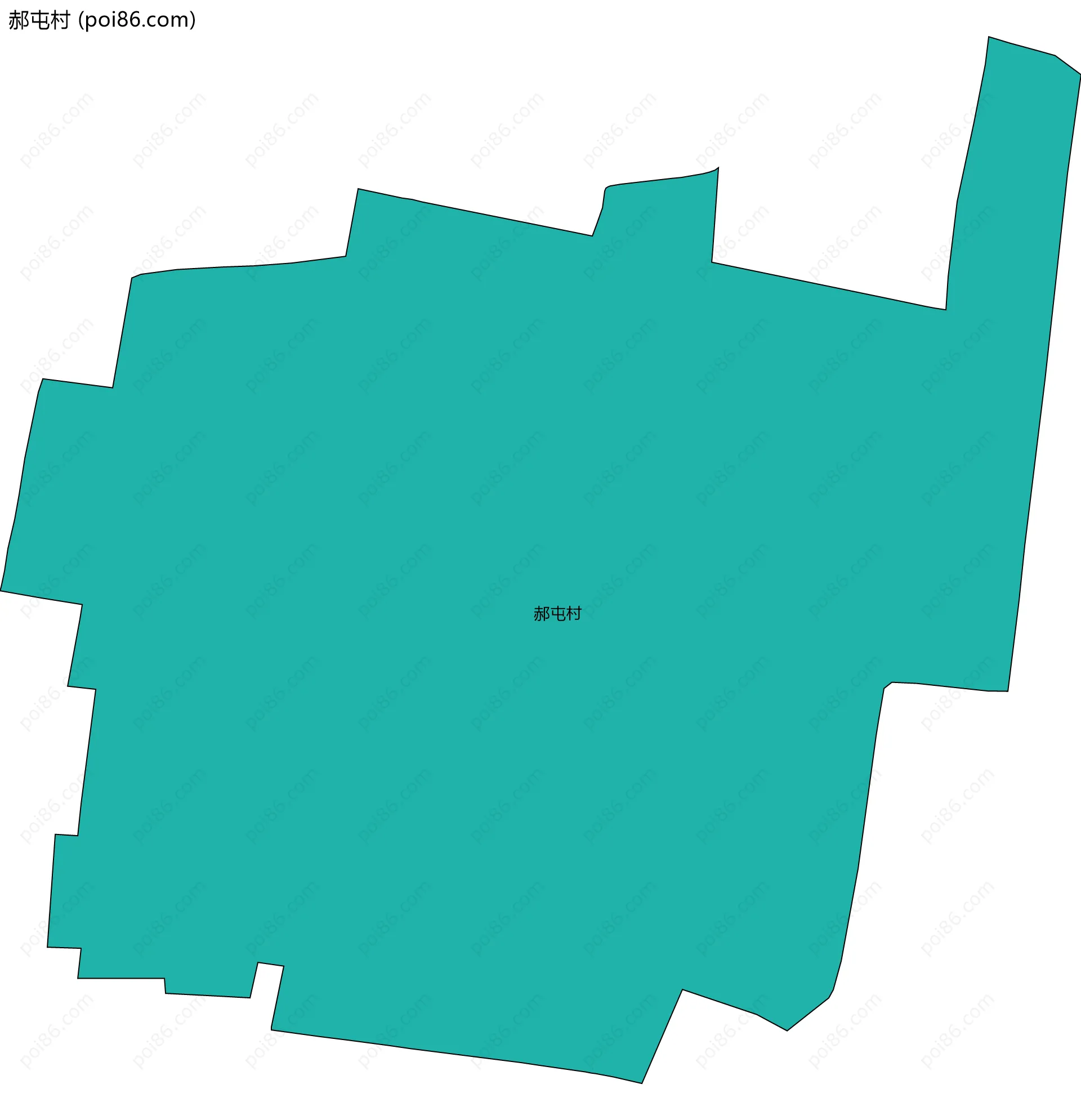 郝屯村边界地图