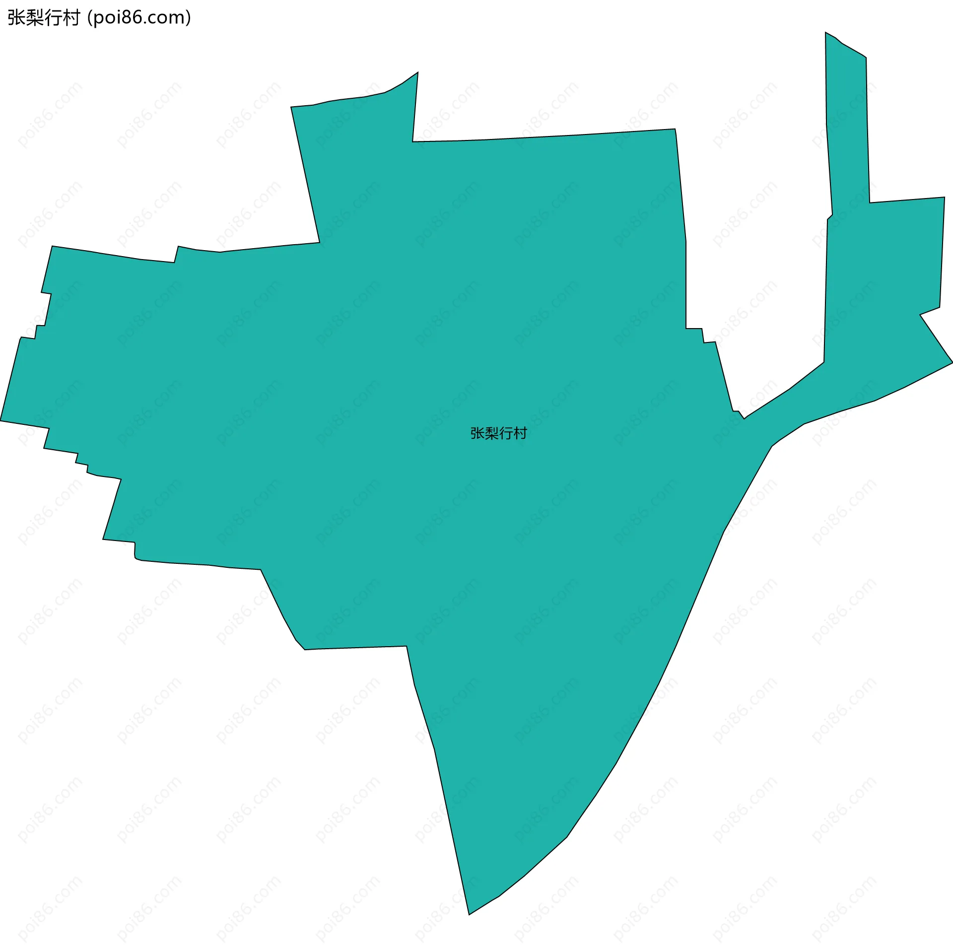 张梨行村边界地图